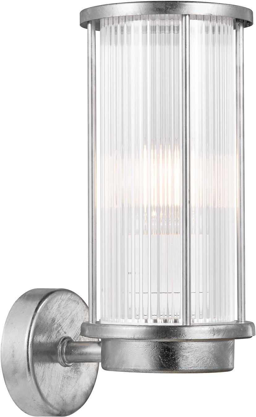 EGLO LED Außen-Wandleuchte »AGOLADA«, LED-Board, Warmweiß, edelstahl, weiß  / L7,5 x H36 cm / inkl. 2 x LED-Platine (je 3,7W, 320lm, 3000K) /  Außenlampe - IP44 spritzwassergeschützt - Wandlampe - Garten -