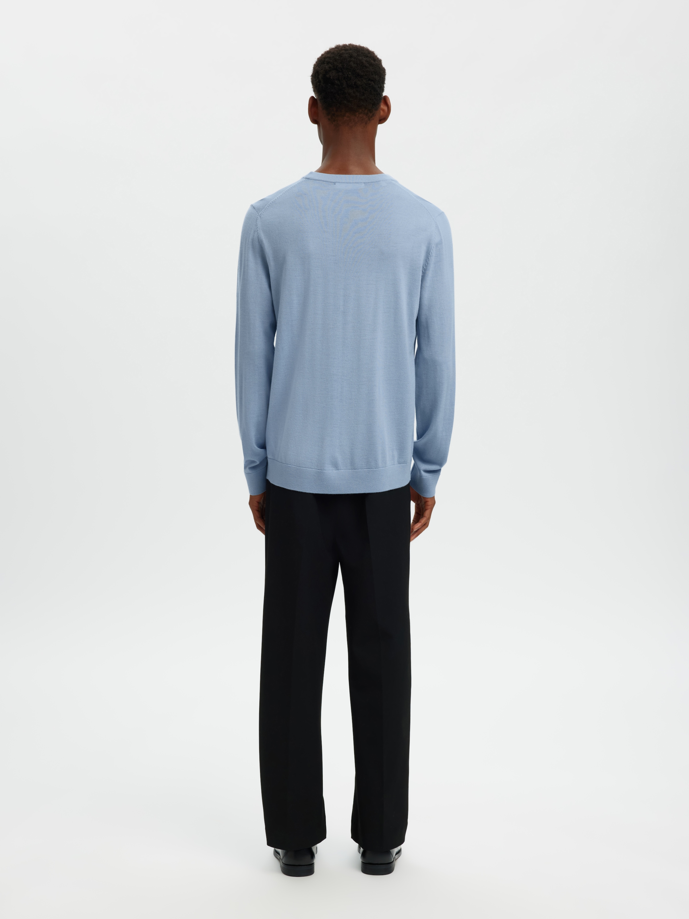 SELECTED Strickpullover »SLHTRAY LS KNIT MERINO CREW NECK NOOS« Wolle, regular fit