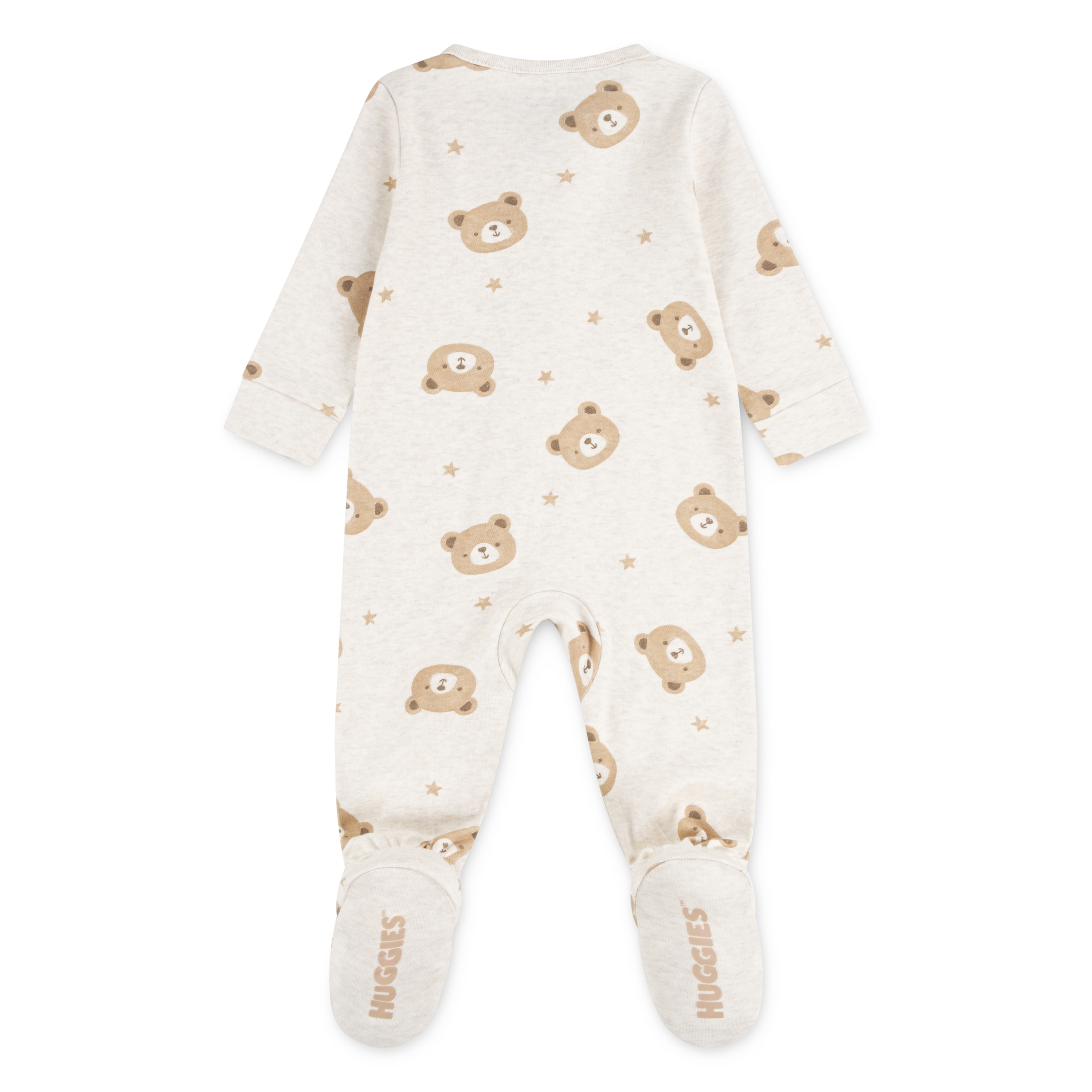 HUGGIES babywear Strampler »HUGB FOOTED COVERALL« allover mit Bärchen und Sternen bedruckt