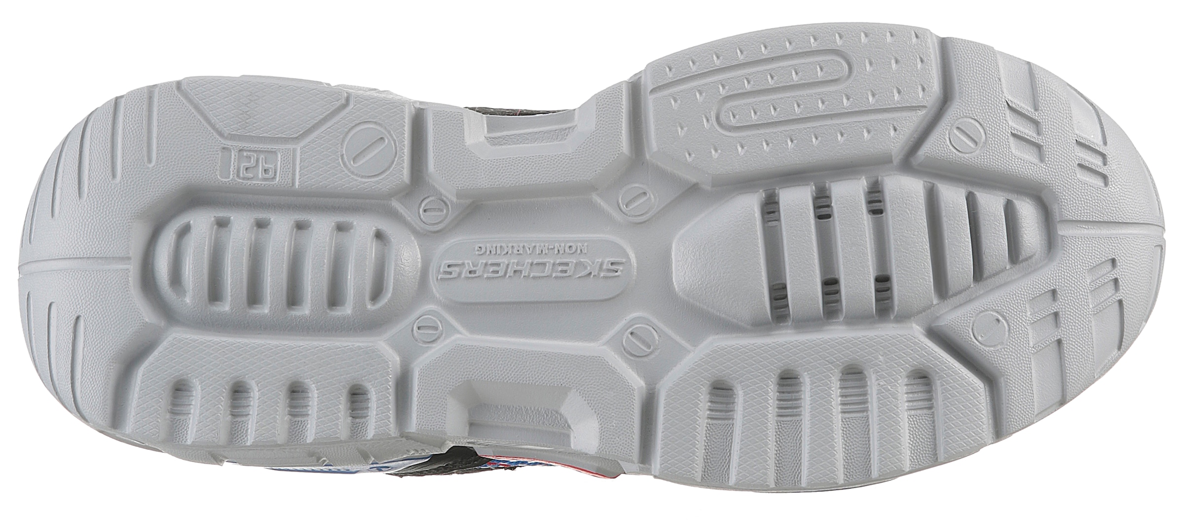 Skechers Slip-On Sneaker »TURBO-FUSE LIGHTS«, Blinkschuh mit Drehverschluss, Größenschablone zum Download