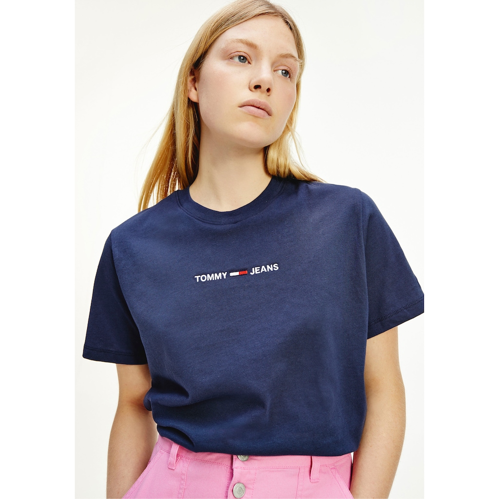 Tommy Jeans Rundhalsshirt »TJW BXY CROP LINEAR LOGO TEE«