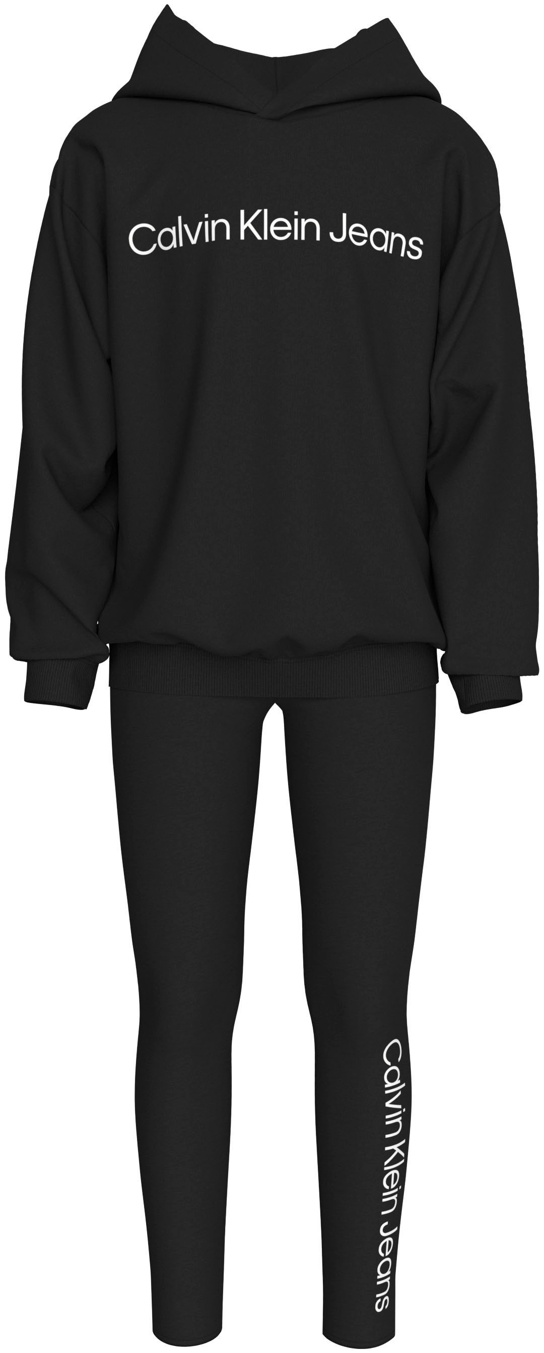 Calvin Klein Jeans Langarmshirt & Leggings »INST.LOGO RLX.HOODIE LEGGING SET«, für Kinder bis 16 Jahre