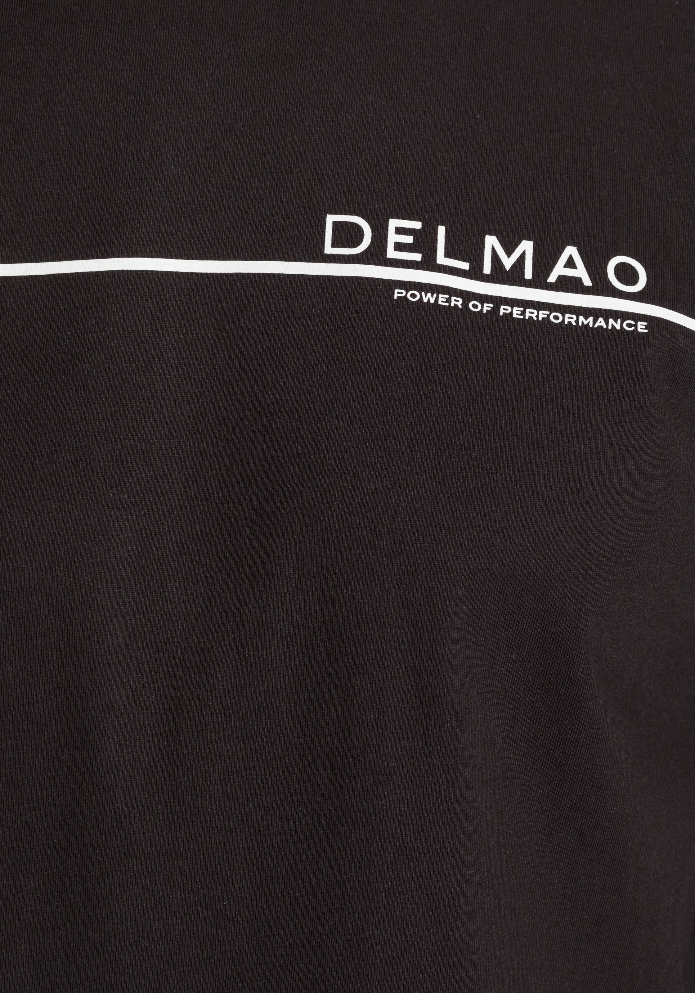 DELMAO T-Shirt, Kurzarm, mit coolem Print, Rundhalsausschnitt, aus 100% Baumwolle