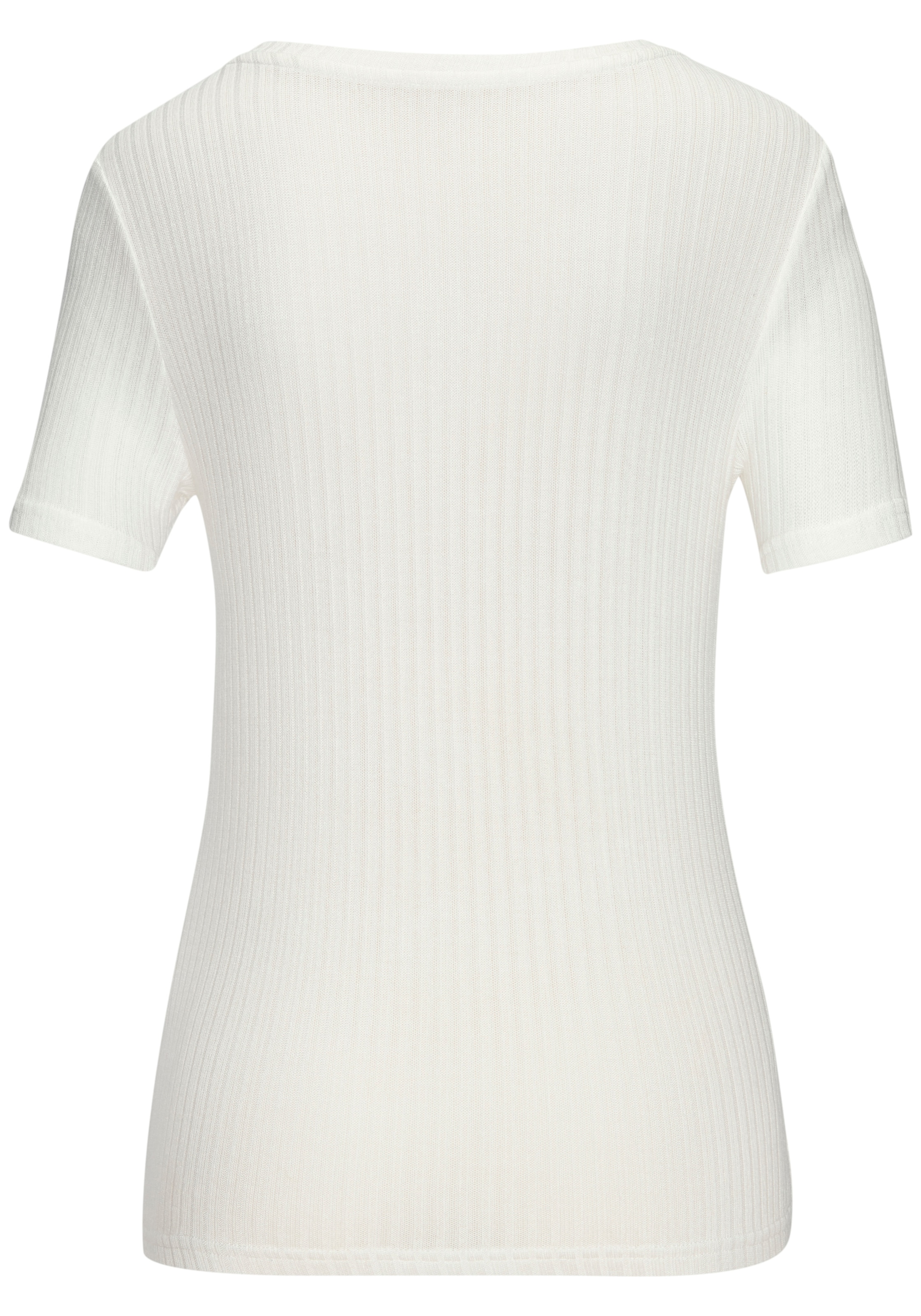LASCANA T-Shirt »mit kurzer Knopfleiste« aus weicher Viskose-Ripp-Qualität