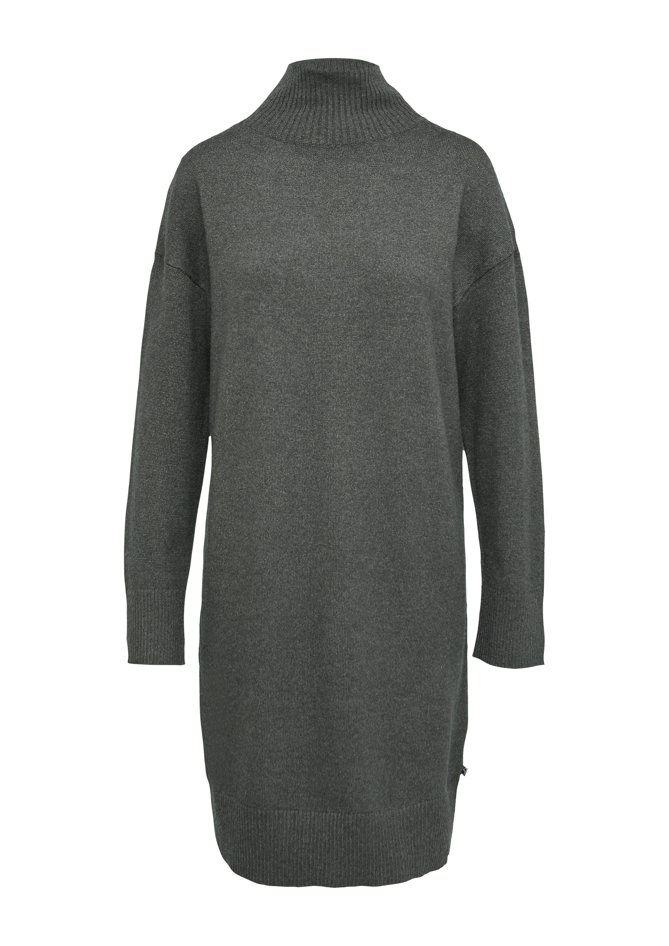 QS Strickkleid, mit geripptem Stehkragen