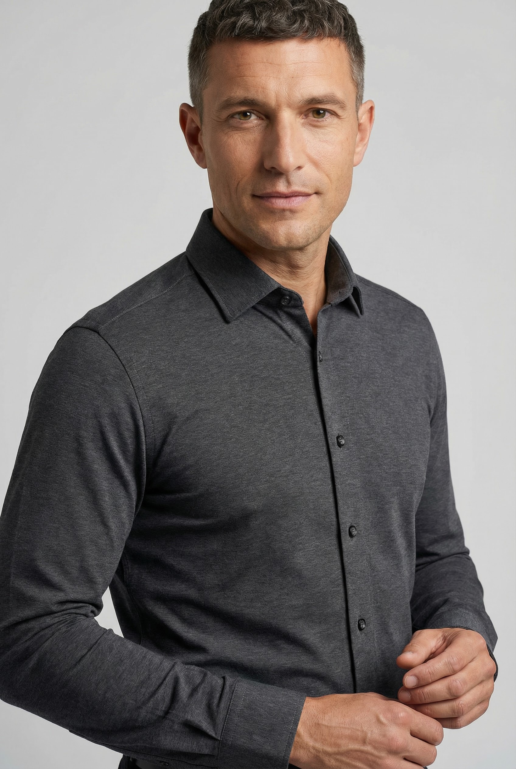 OLYMP Langarmhemd »Luxor 24/Seven modern fit Jerseyshirt« mit geruchshemmenden Materialeigenschaften