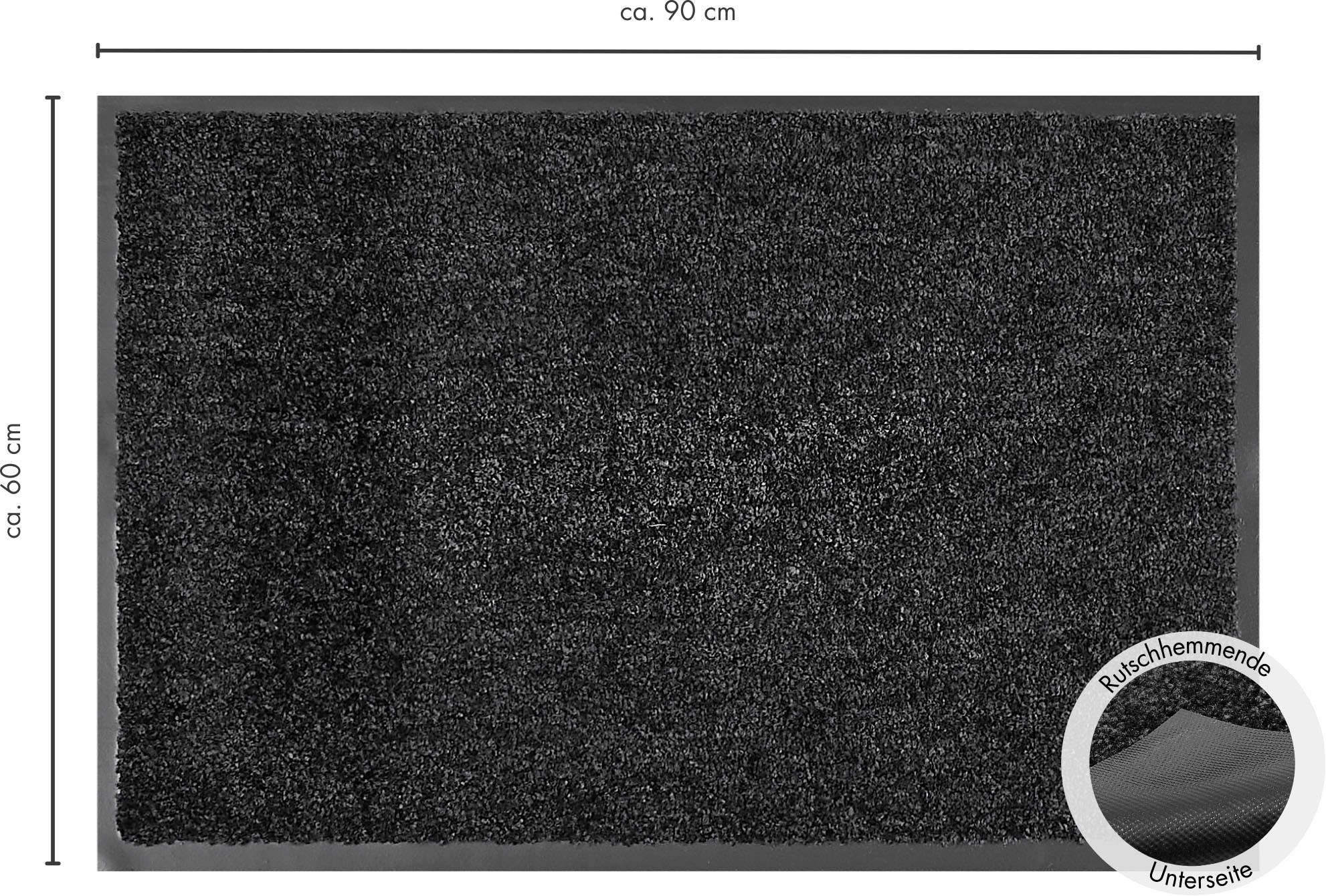 my home Fußmatte »Fresh Step, Made in Belgium«, rechteckig, 9 mm Höhe, für den Eingangsbereich, Uni-Farben, rutschhemmend, robust, waschbar