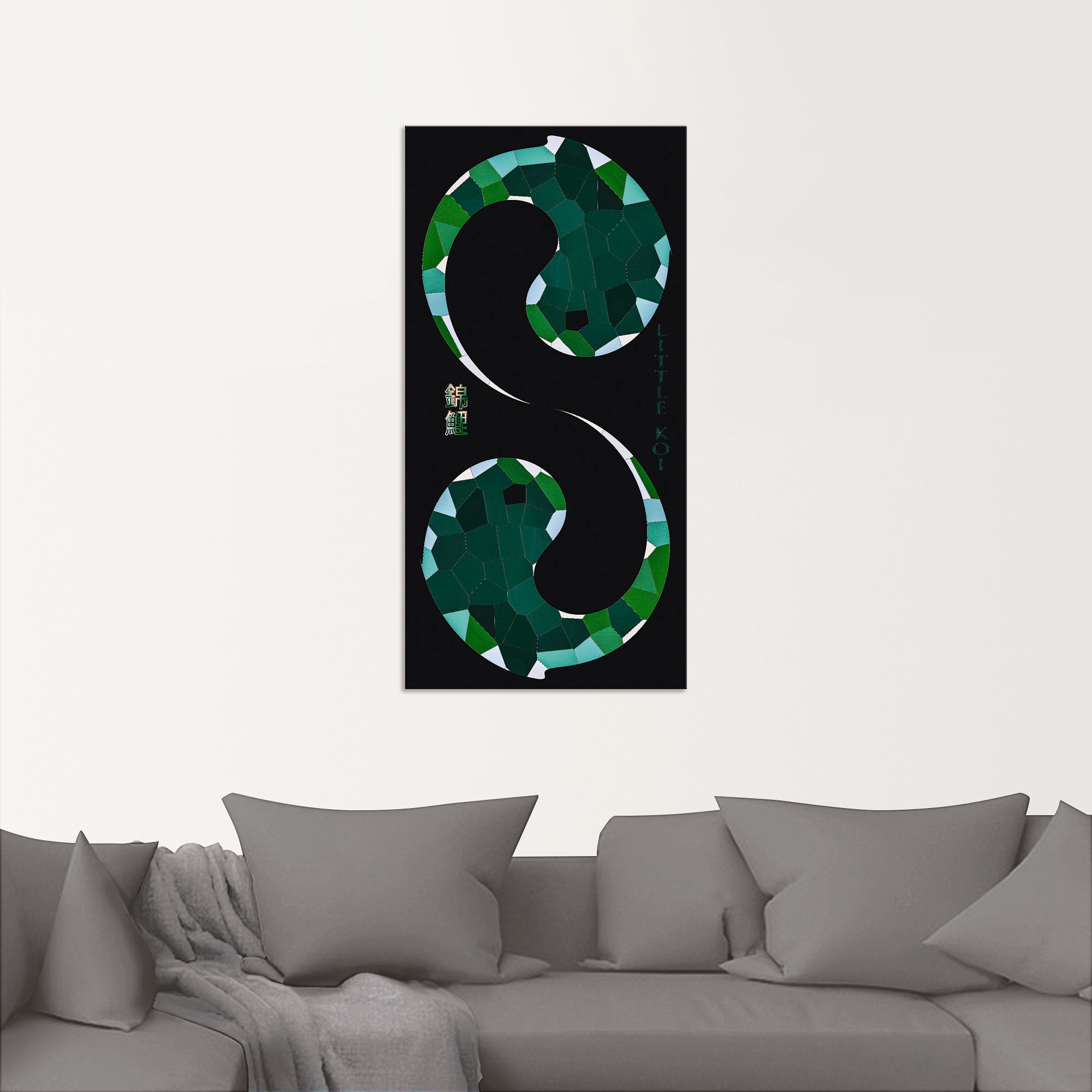 Artland Wandbild »Yin und Yang - Koi Karpfen«, Spirituelle Bilder, (1 St.), als Alubild, Leinwandbild, Wandaufkleber oder Poster in versch. Größen