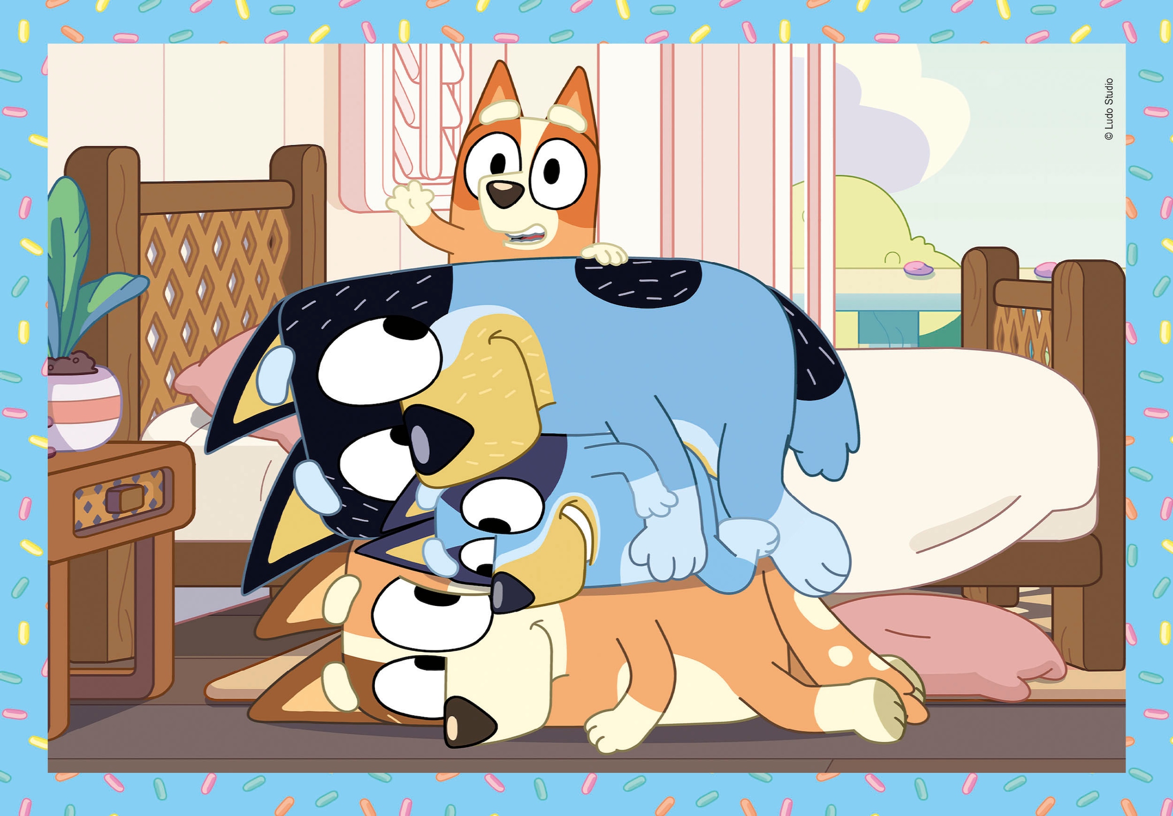 Clementoni® Puzzle »Bluey, 4in1 Supercolor«, Made in Europe