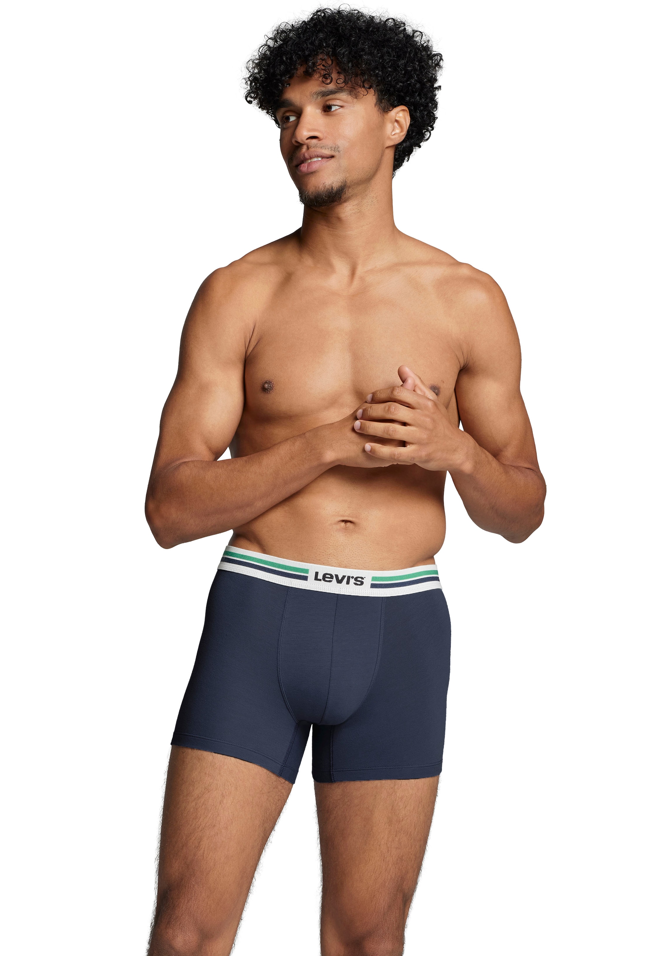 Levi's® Langer Boxer, (Packung, 2er-Pack), mit Logo-Webbund