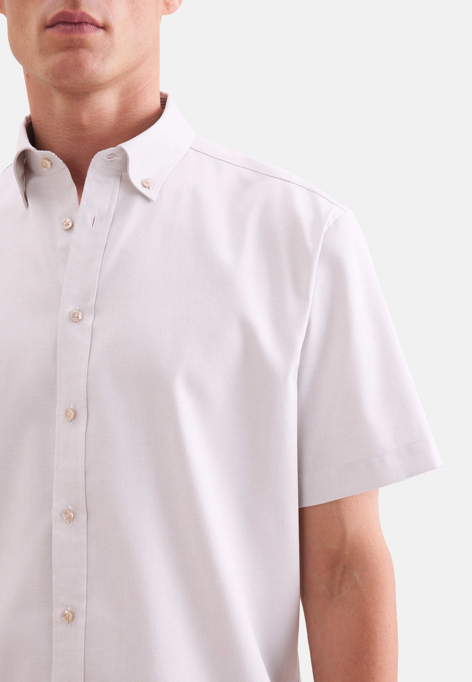 seidensticker Businesshemd »Schwarze Rose« Shaped 1/2 Button-Down-Kragen Struktur