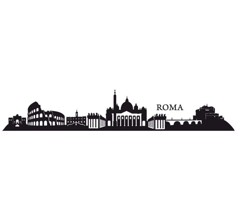 Wandtattoo »XXL Stadt Skyline Roma 120cm«, (1 St.), selbstklebend, entfernbar