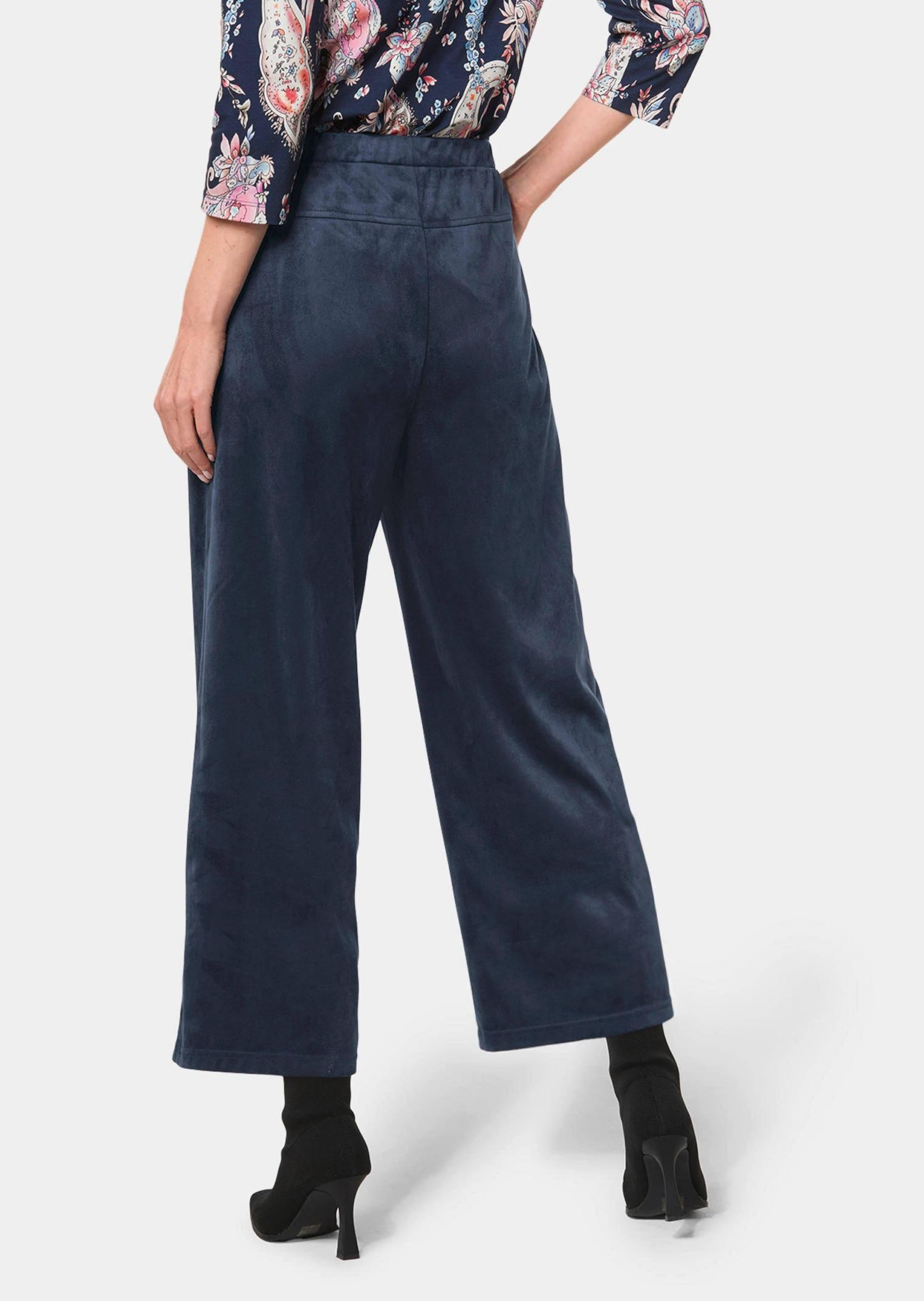 GOLDNER 7/8-Hose »Kurzgröße Kurzgröße - Trendstarke Culotte in Velourslederoptik«