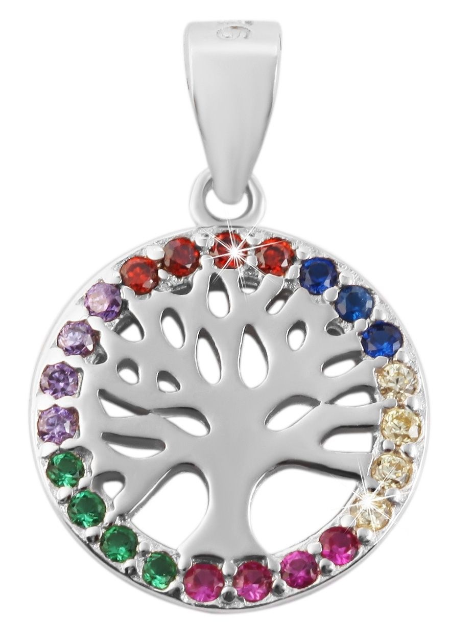 Adelia´s Kettenanhänger »Damen Anhänger ¿ Lebensbaumanhänger aus 925 Silber mit Zirkonia«