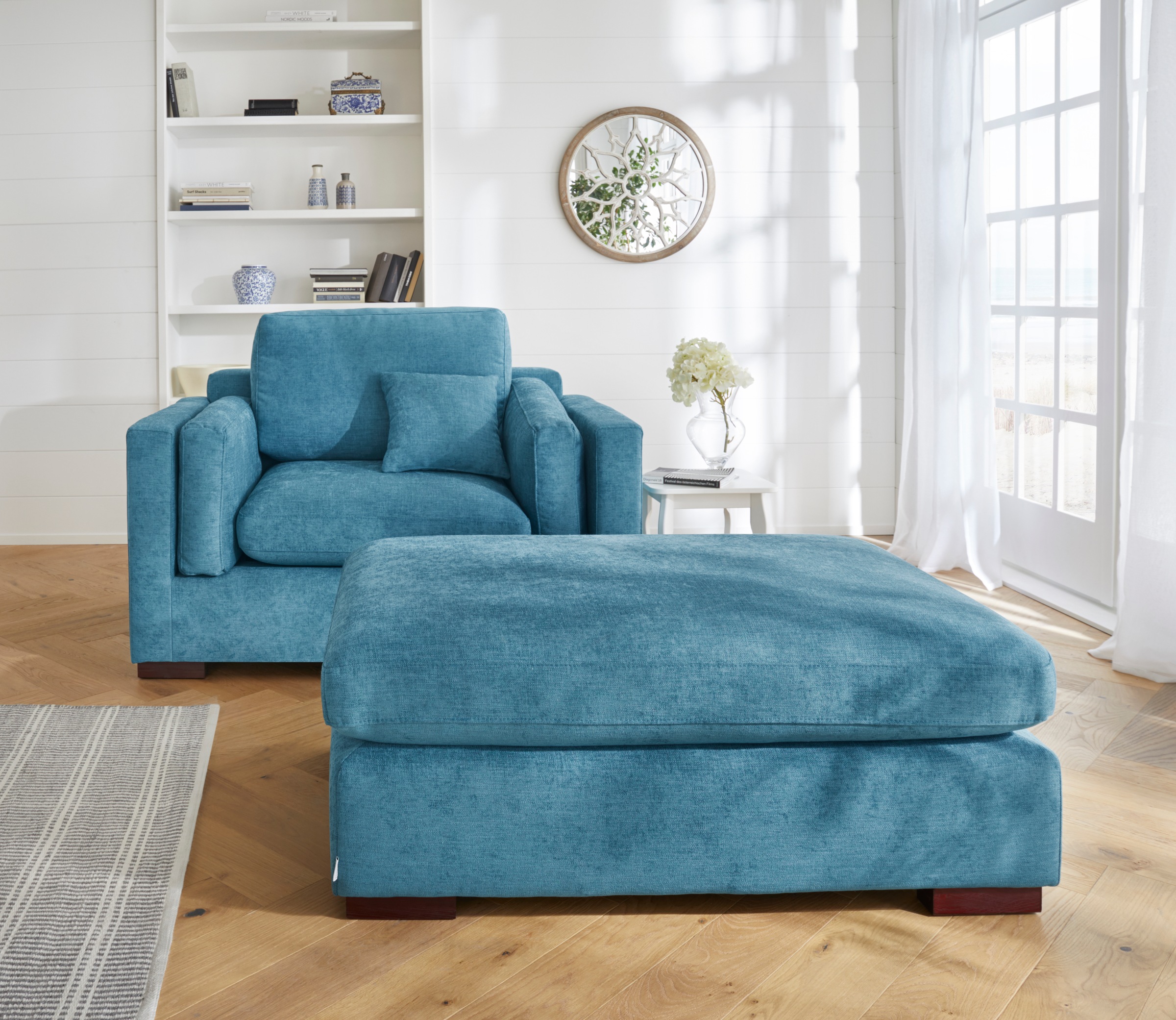 Home affaire Loveseat »Fresh Pond Sessel«, weicher Sitzkomfort, incl. Zierkissen, B/T/H: 140/96/95 cm