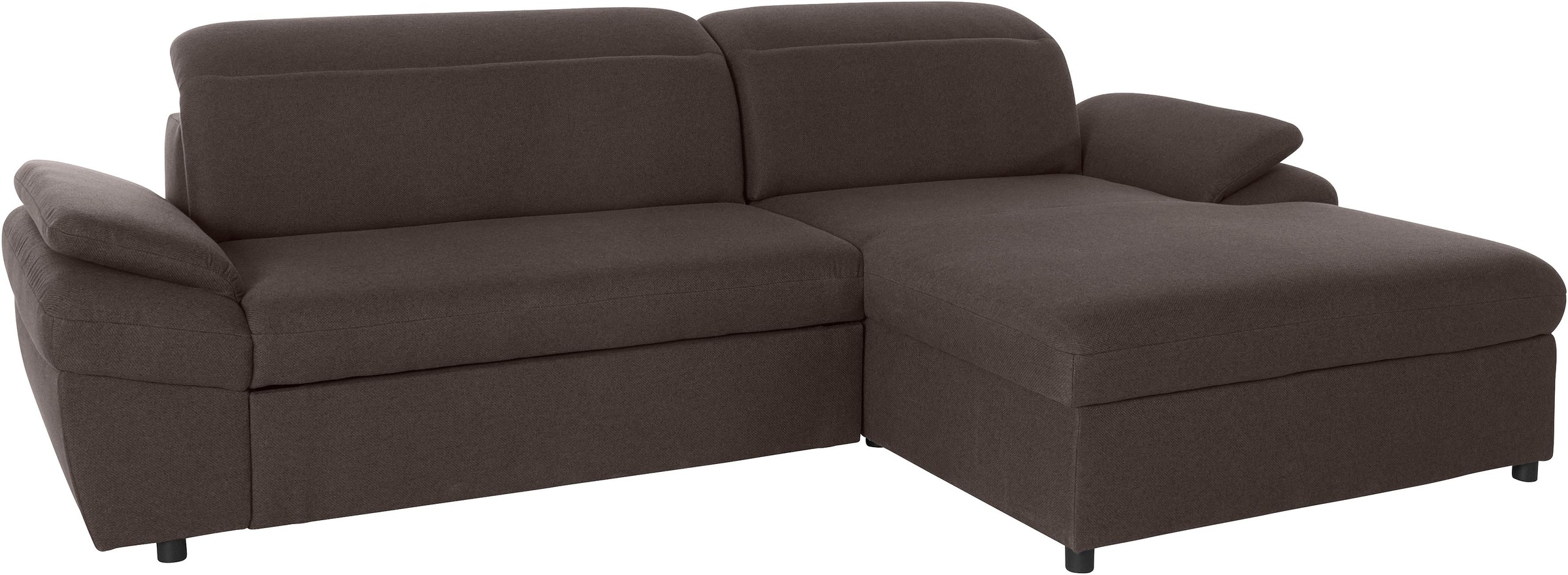 exxpo - sofa fashion Ecksofa »Kyoto, inkl. Kopfteil- und Armteilverstellung, hoher Sitzkomfort«, wahlweise mit Bettfunktion und Bettkasten, hochwertige Bezüge, L-Form
