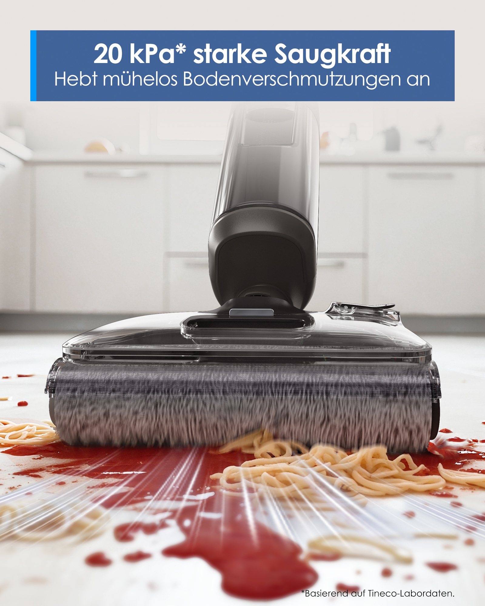 Tineco Nass-Trocken-Sauger »FLOOR ONE i6 Stretch Plus, 85° Grad Heißluft-Trocknung«, 40 Min Akku, 180° Grad Stretch Neigung, Anti-Allergiker
