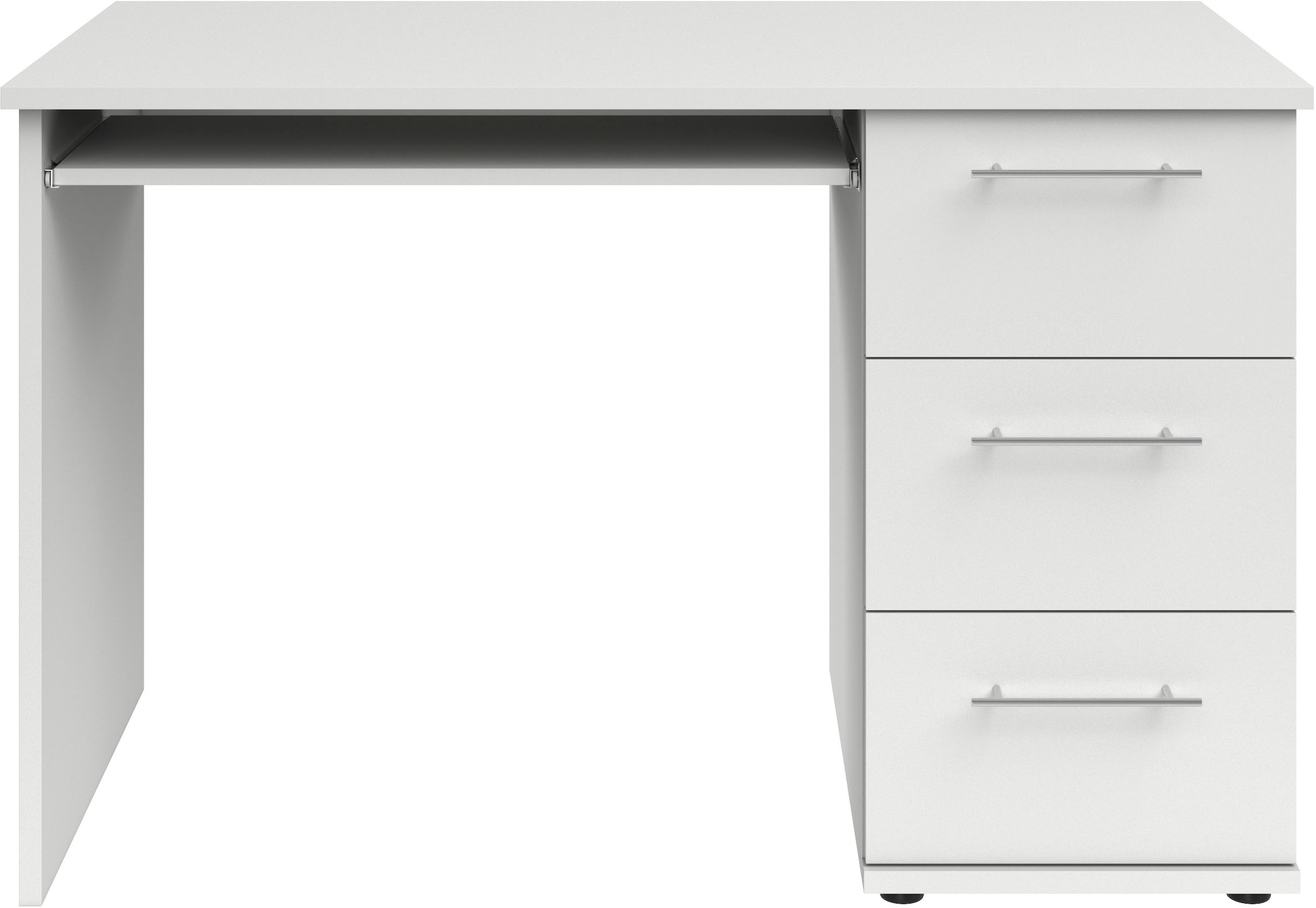 VOGL Möbelfabrik Schreibtisch »Tobi, optional mit Tastaturauszug,«, mit 3 Schubkästen, Breite 115 cm, Made in Germany