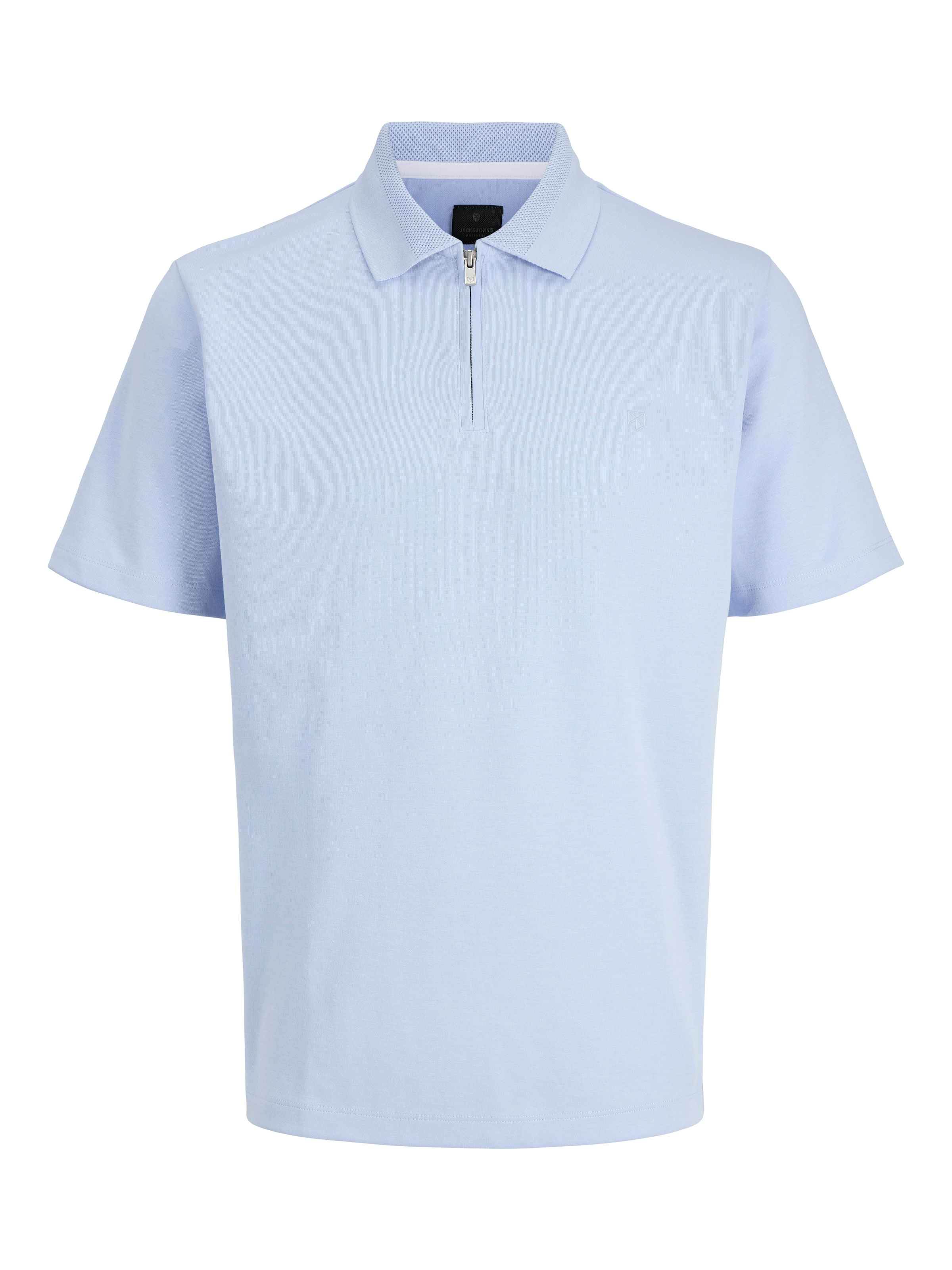 Jack & Jones Poloshirt »JPRBLAETHAN SS ZIP POLO SN« Materialmix, regular fit