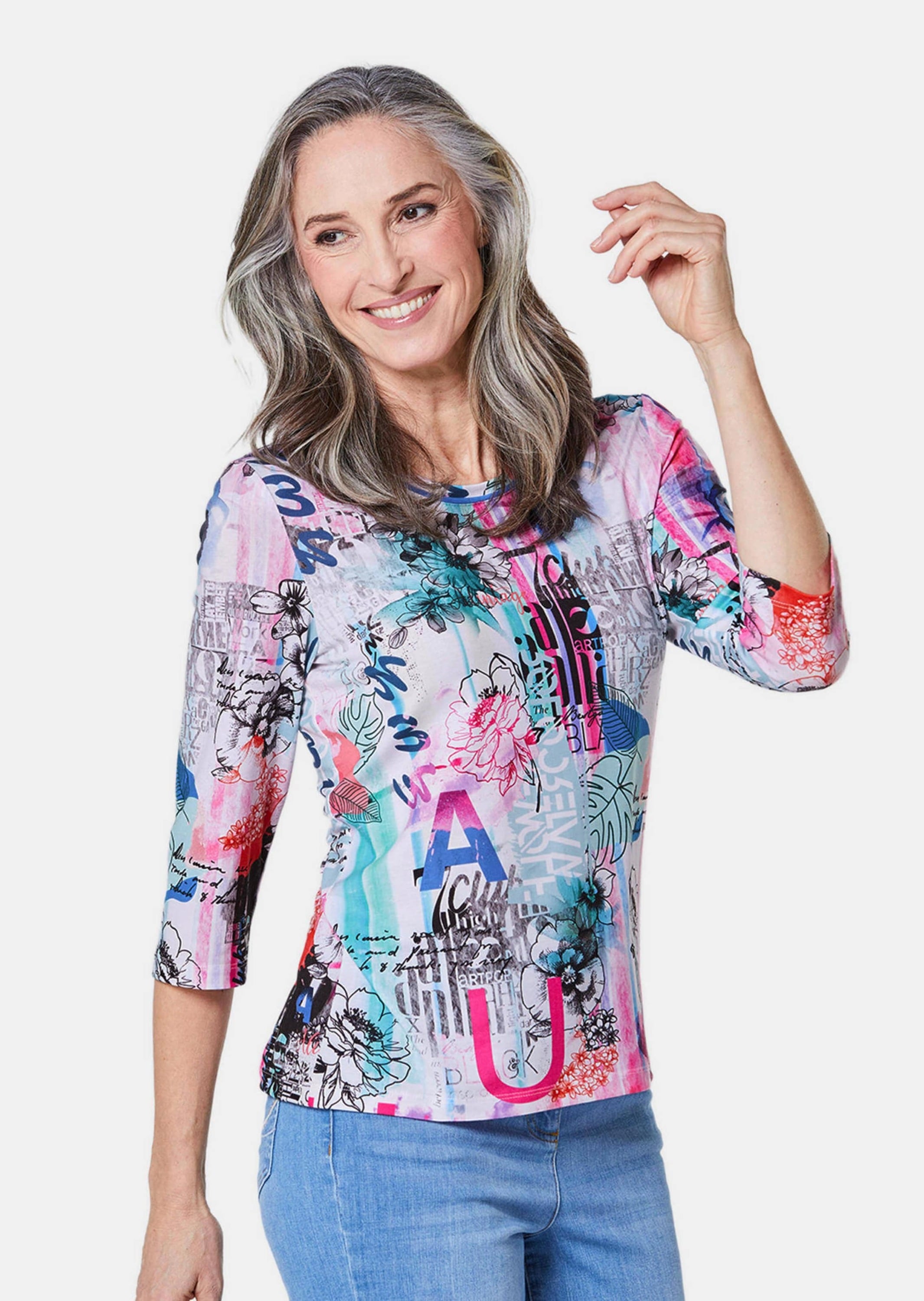 GOLDNER Print-Shirt »Druckshirt in kraftvollen Farben«