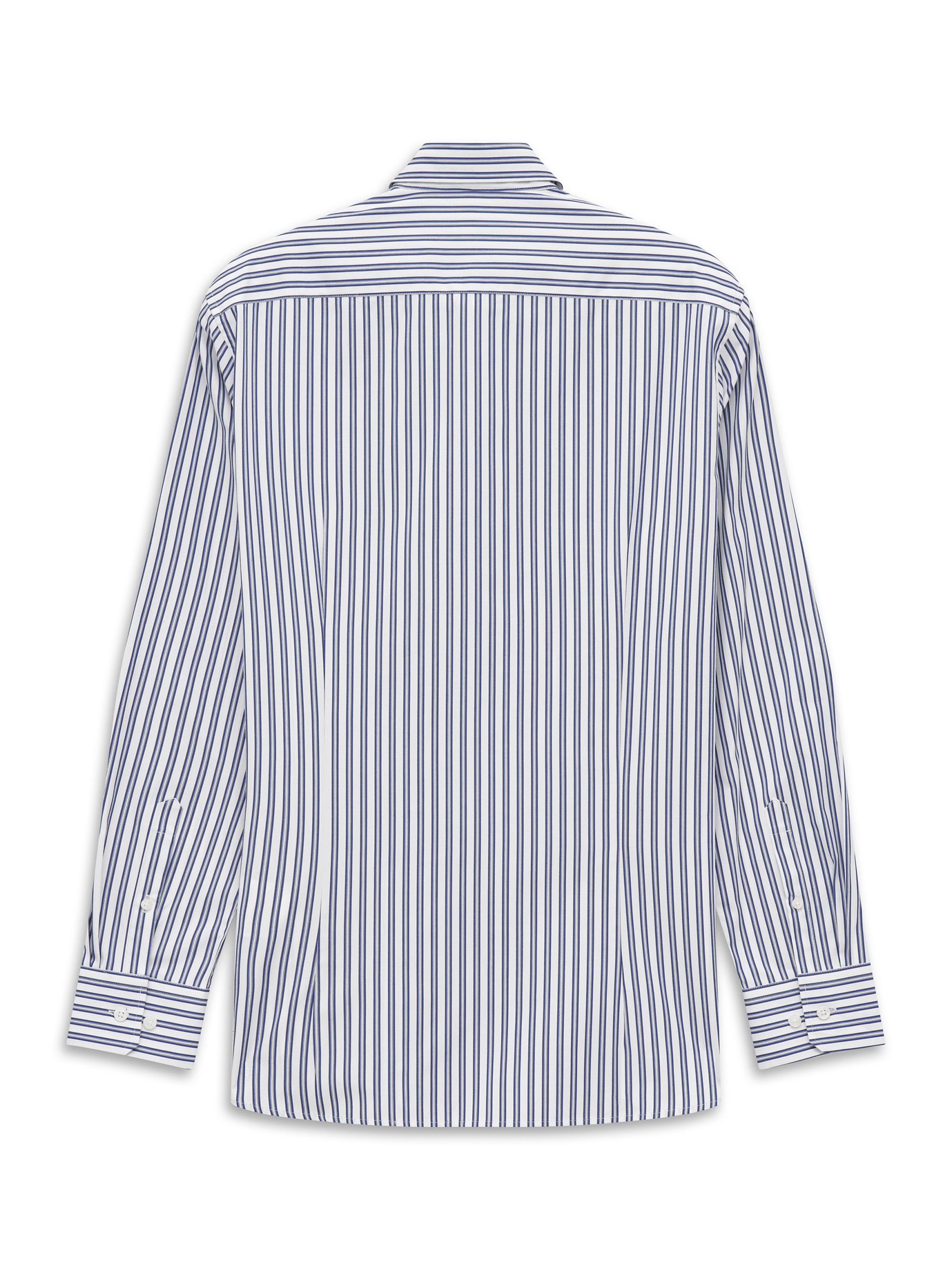 bugatti Langarmhemd »Modern Fit« Modern Fit Baumwolle Gestreift Under Button-Down