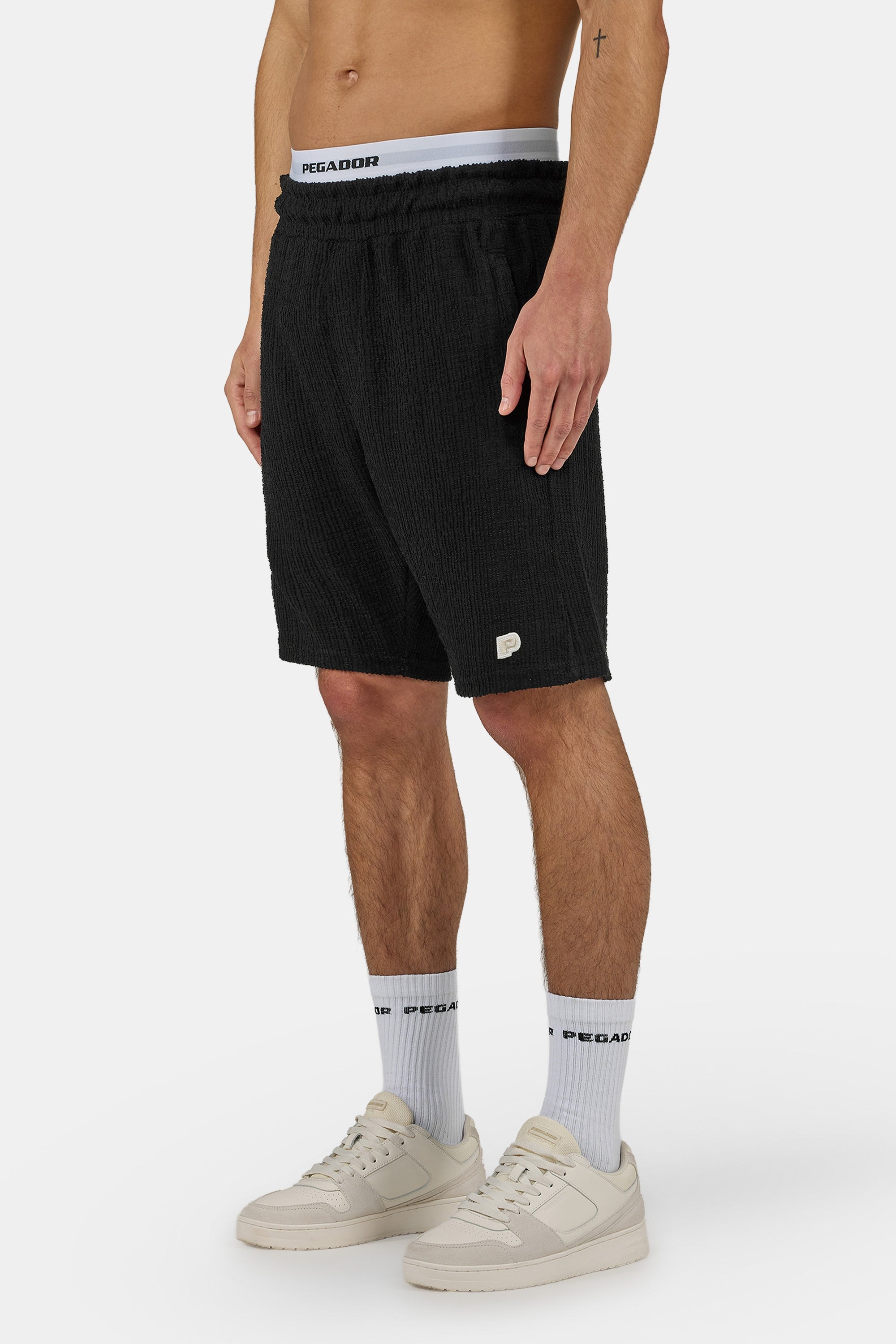 PEGADOR Shorts »Libco Structured Knit Shorts«  Materialmix, regular fit