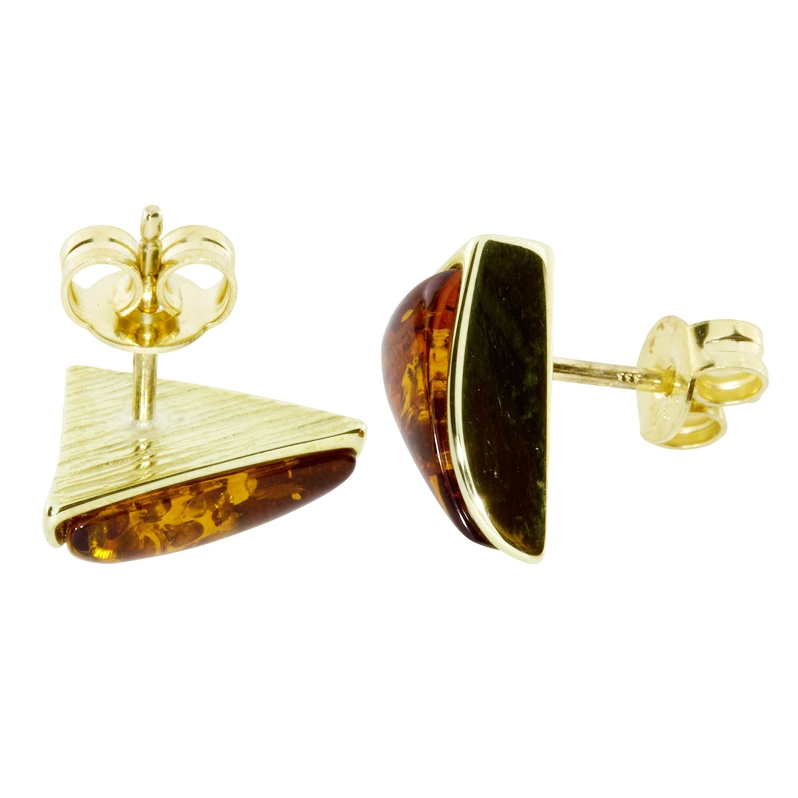 OSTSEE-SCHMUCK Paar Ohrstecker »- Levke - Gold 333/000 - Bernstein«