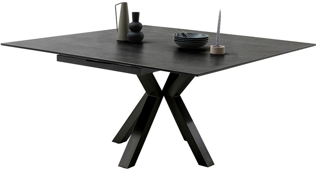 MCA furniture Esstisch »PALLINI Auszugstisch 90-150 cm«, (Einzelstück), Keramik,Metall,Längsseitenauszug,ausziehbar,Tischplatte 13 mm