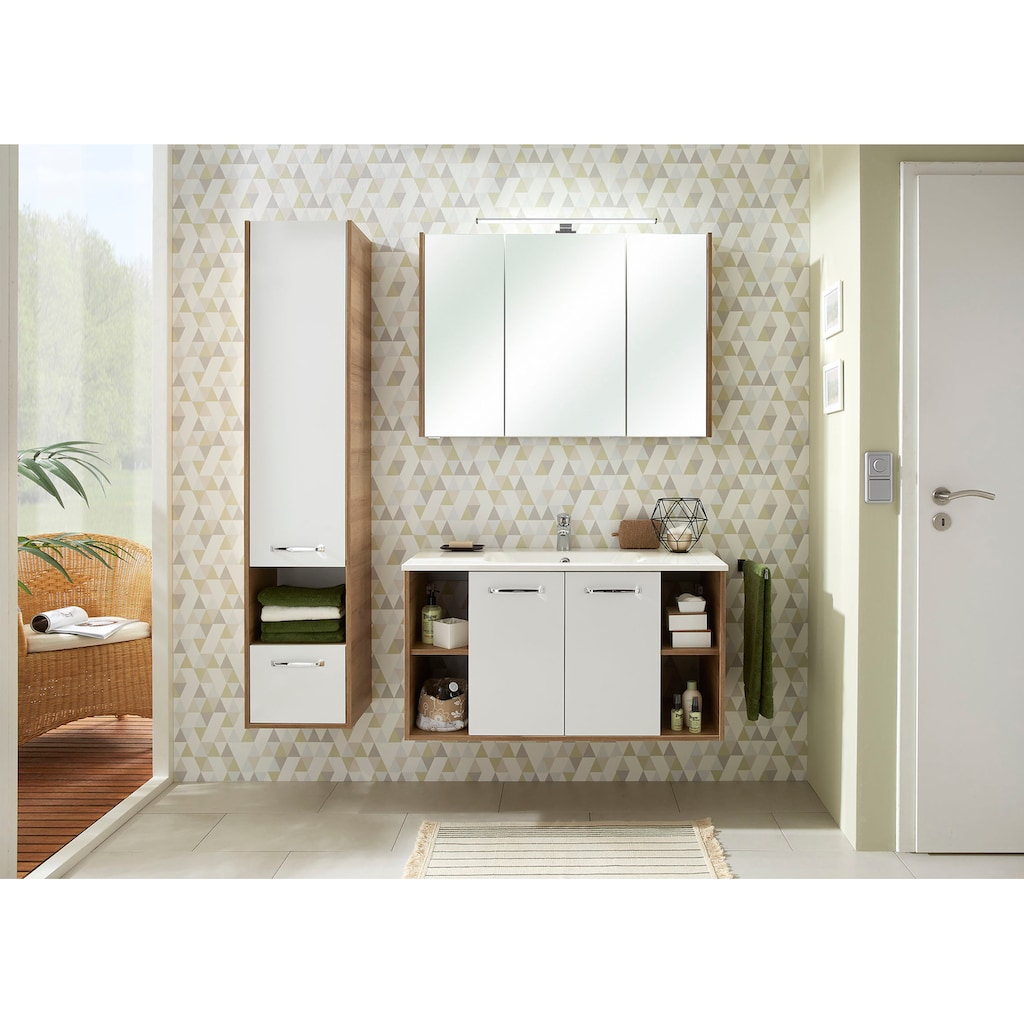 Saphir Spiegelschrank »Quickset 362 Badschrank, 3 Spiegeltüren, 6 Einlegeböden, 100 cm breit«
