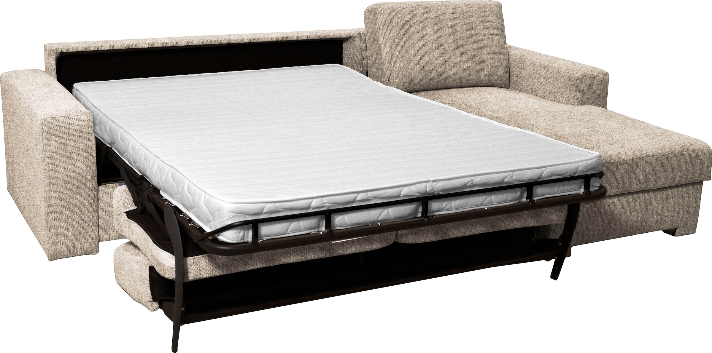 Home affaire Ecksofa »Roma "L" Dauerschlaffunktion, mit Unterfederung« Matratzenhöhe 14cm, , Liegemaße ca 163x198 cm, L-Form