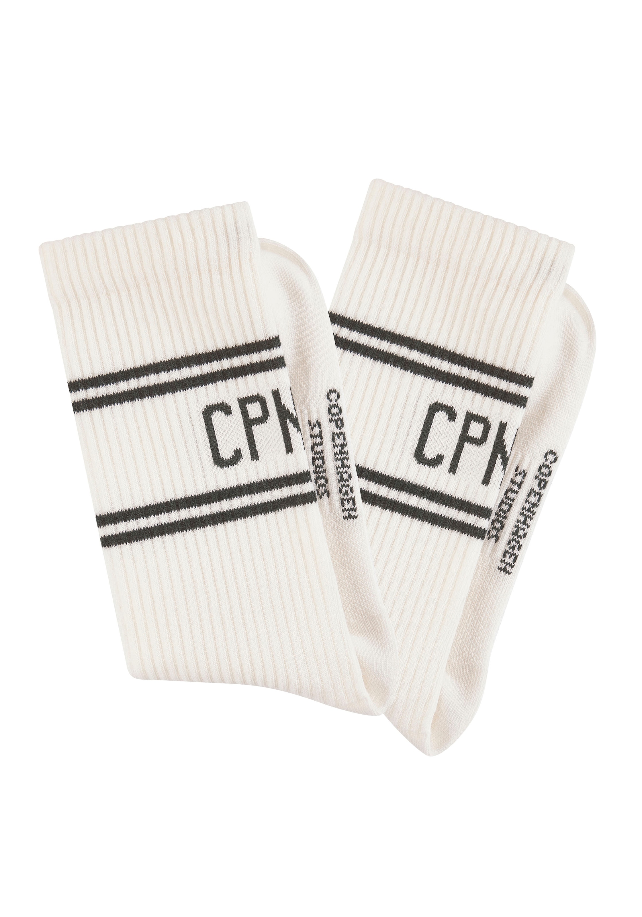 Copenhagen Studios Langsocken, (Packung, 2 Paar), mit Pikeé-Struktur unter der Sohle