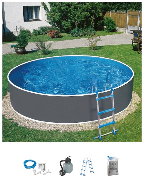 MyPool Rundpool »Standard«, (Set), 6-tlg., ØxH: 360x90 cm