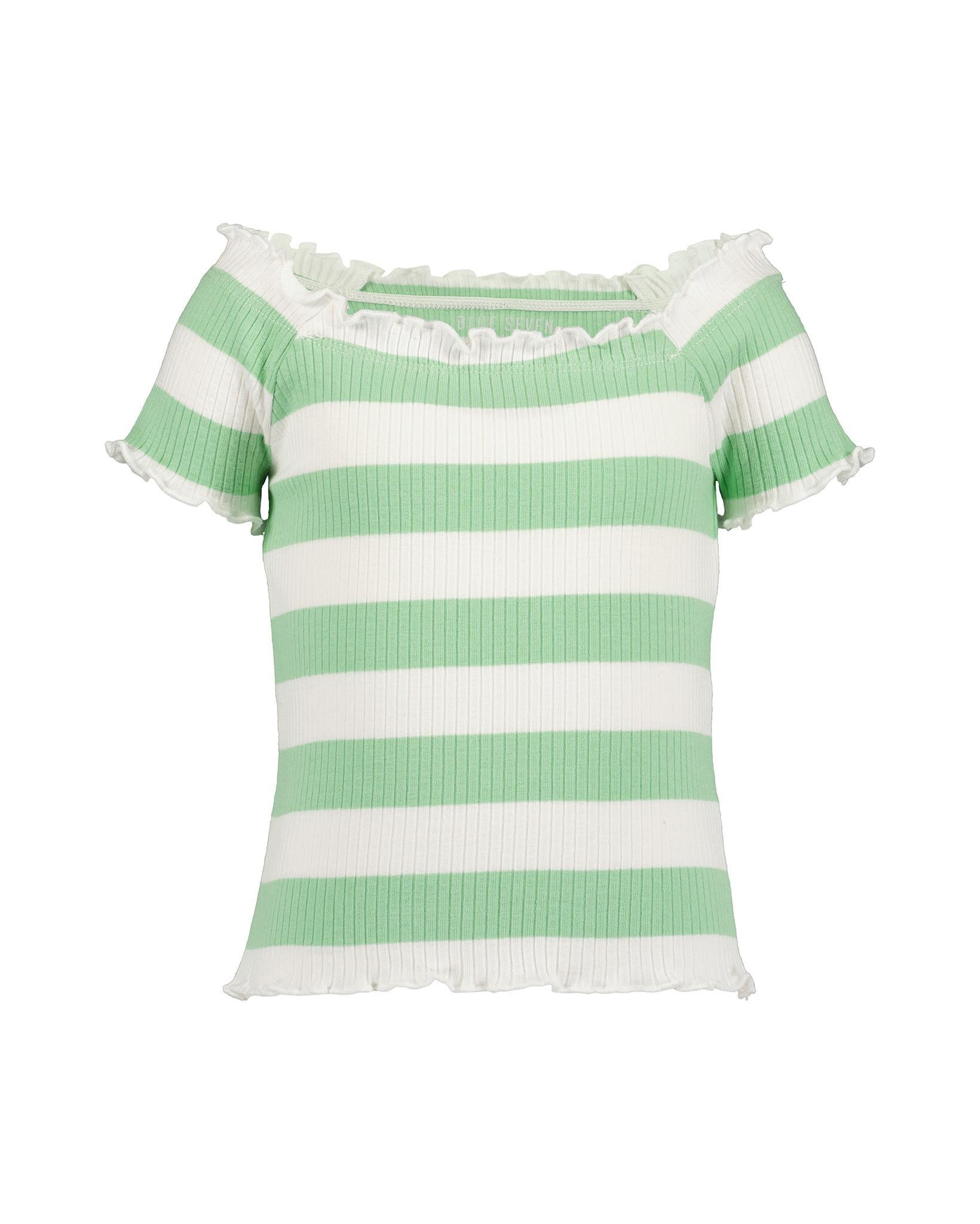 Blue Seven T-Shirt »Blue Seven Mädchen T-Shirts Carmenausschnitt Kurzarm Shirts«, (2 tlg.)