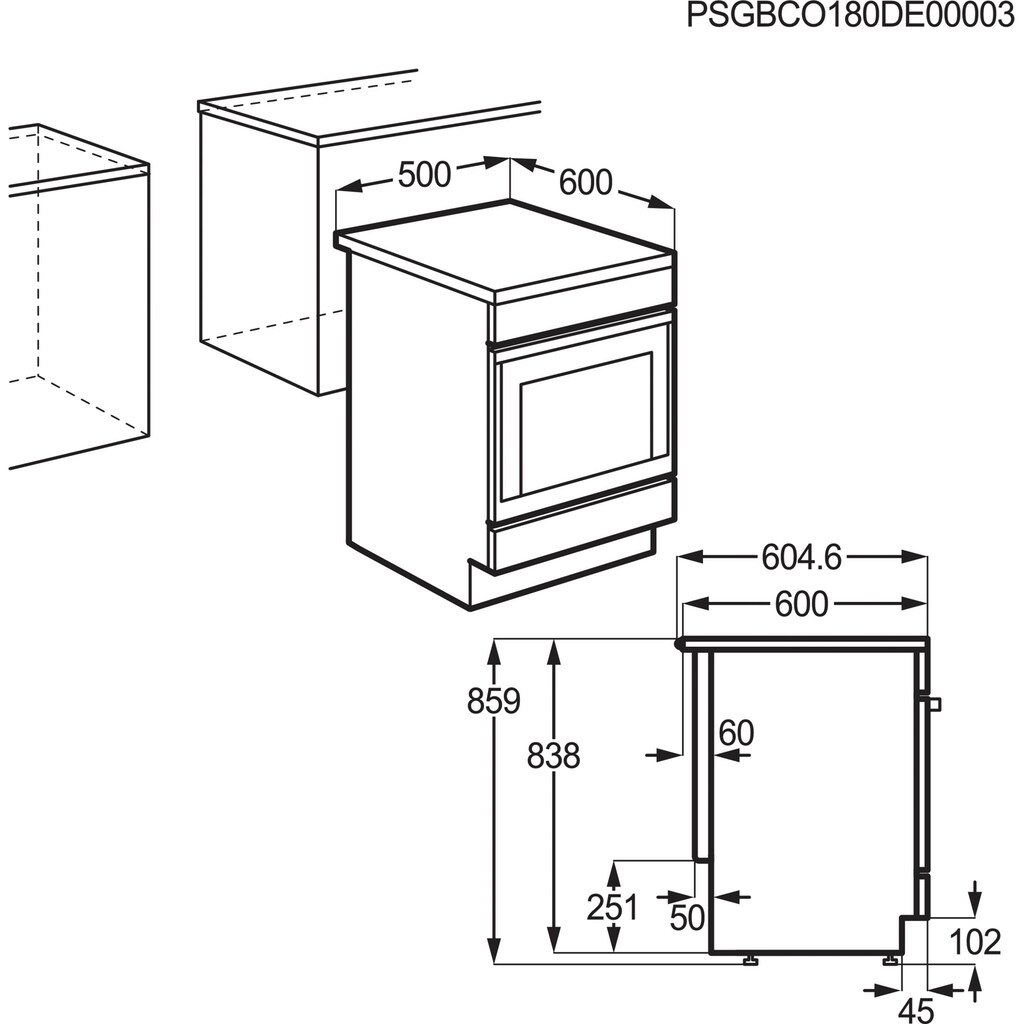 AEG Elektro-Standherd »CCB5442CBW«, CCB5442CBW, mit FlexiRunners™ – Teilauszug (2 Paar)