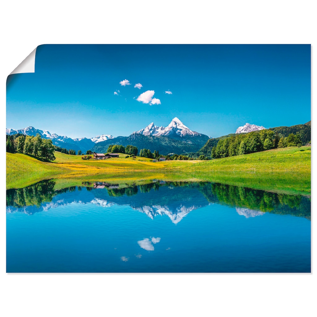 Artland Wandbild »Landschaft in den Alpen«, Berge, (1 St.)