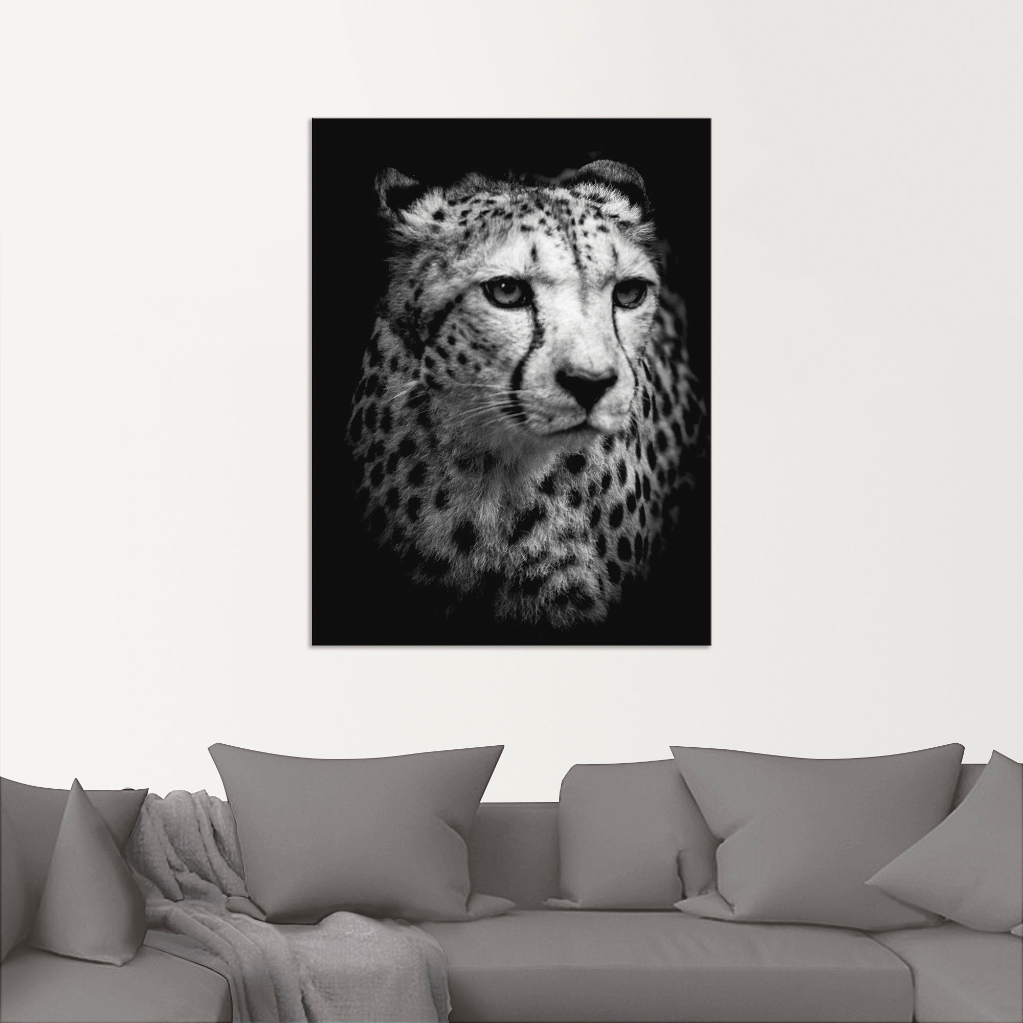 Artland Wandbild »Der Gepard«, Wildtiere, (1 St.), als Alubild, Outdoorbild, Leinwandbild, Wandaufkleber, versch. Größen