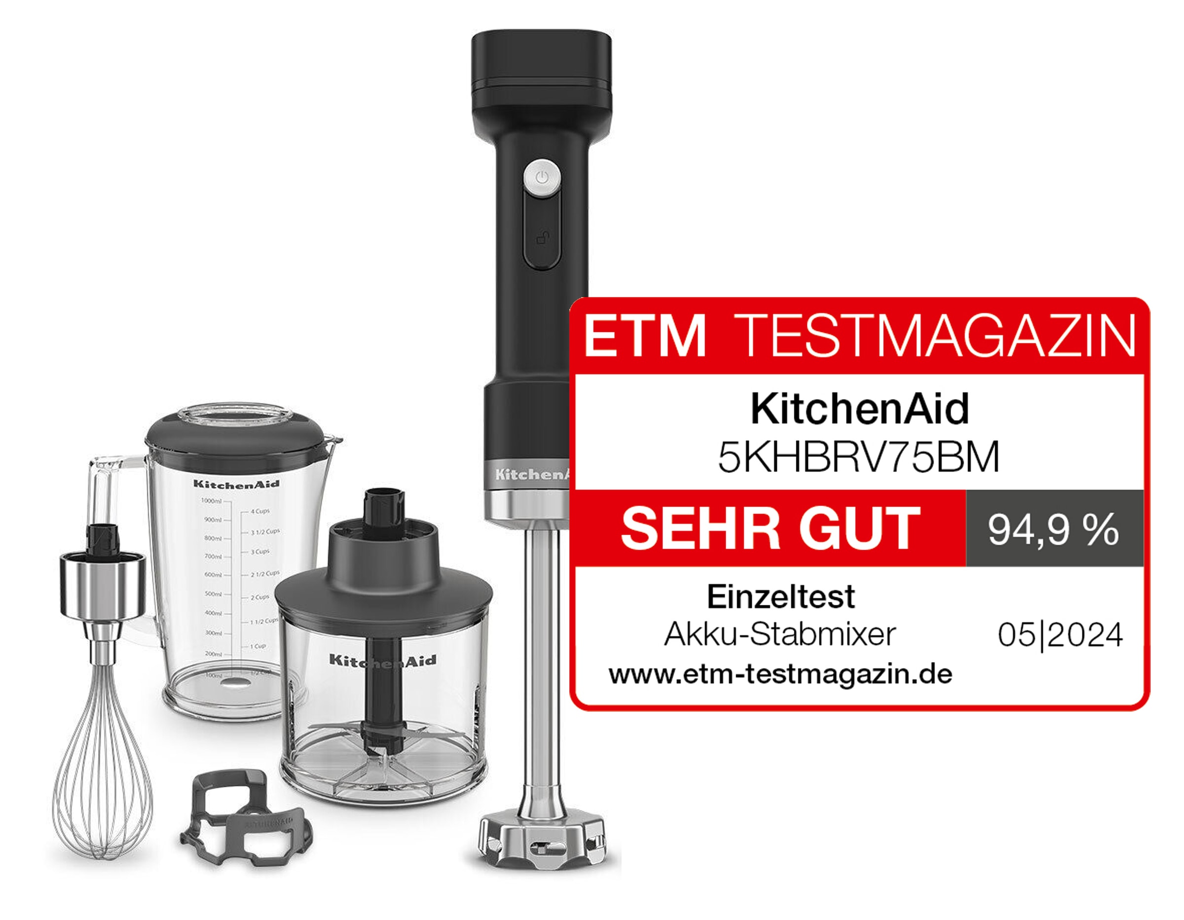 KitchenAid Stabmixer »5KHBRV75BM«, mit Akku