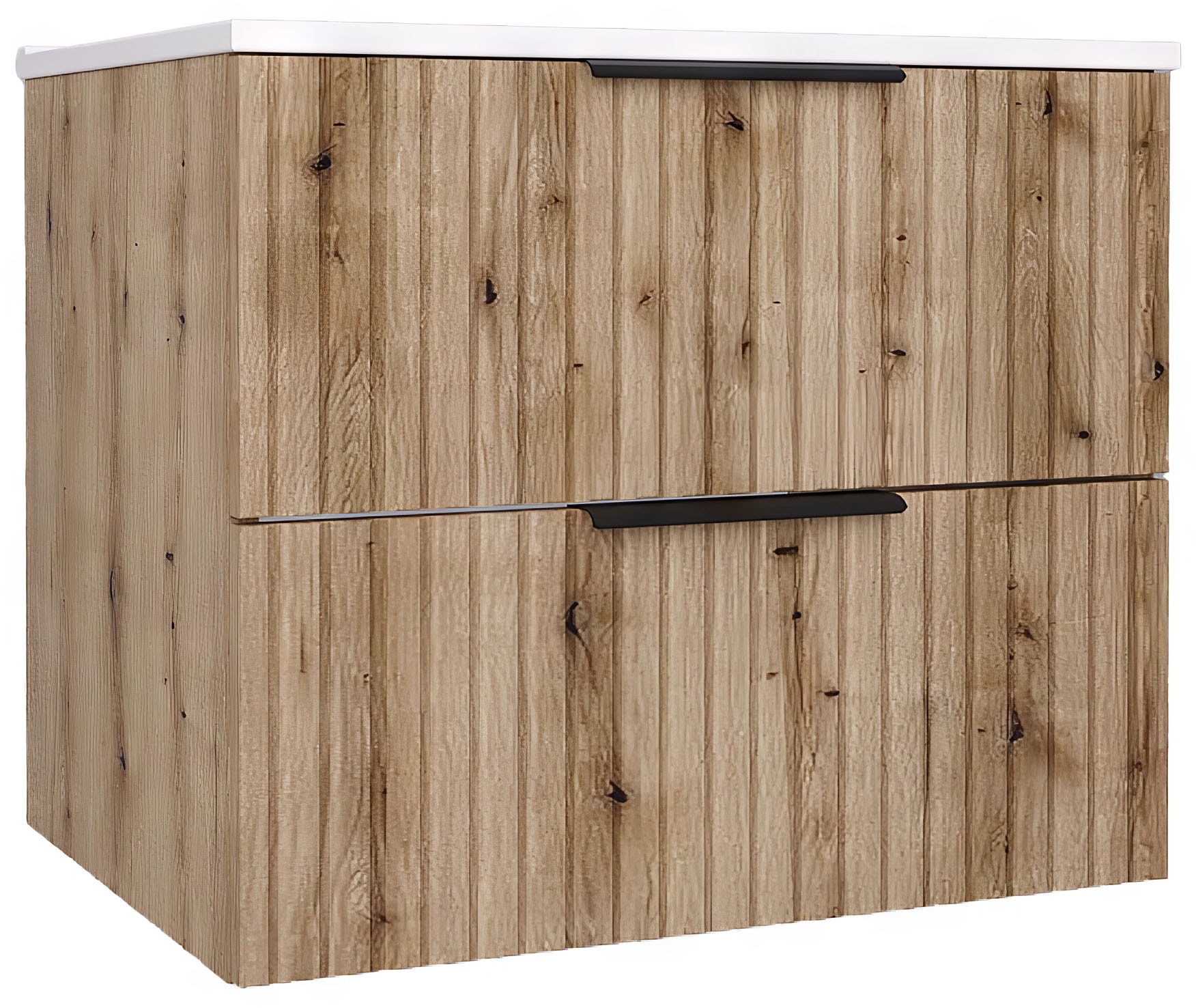 welltime Waschtisch »TIBU mit Waschbecken. 2 Schubladen. 2 Breiten (60/80cm) und 4 Farben« Badschrank mit Waschbecken, Softclose, Maße B/H/T: 61/53/47 cm