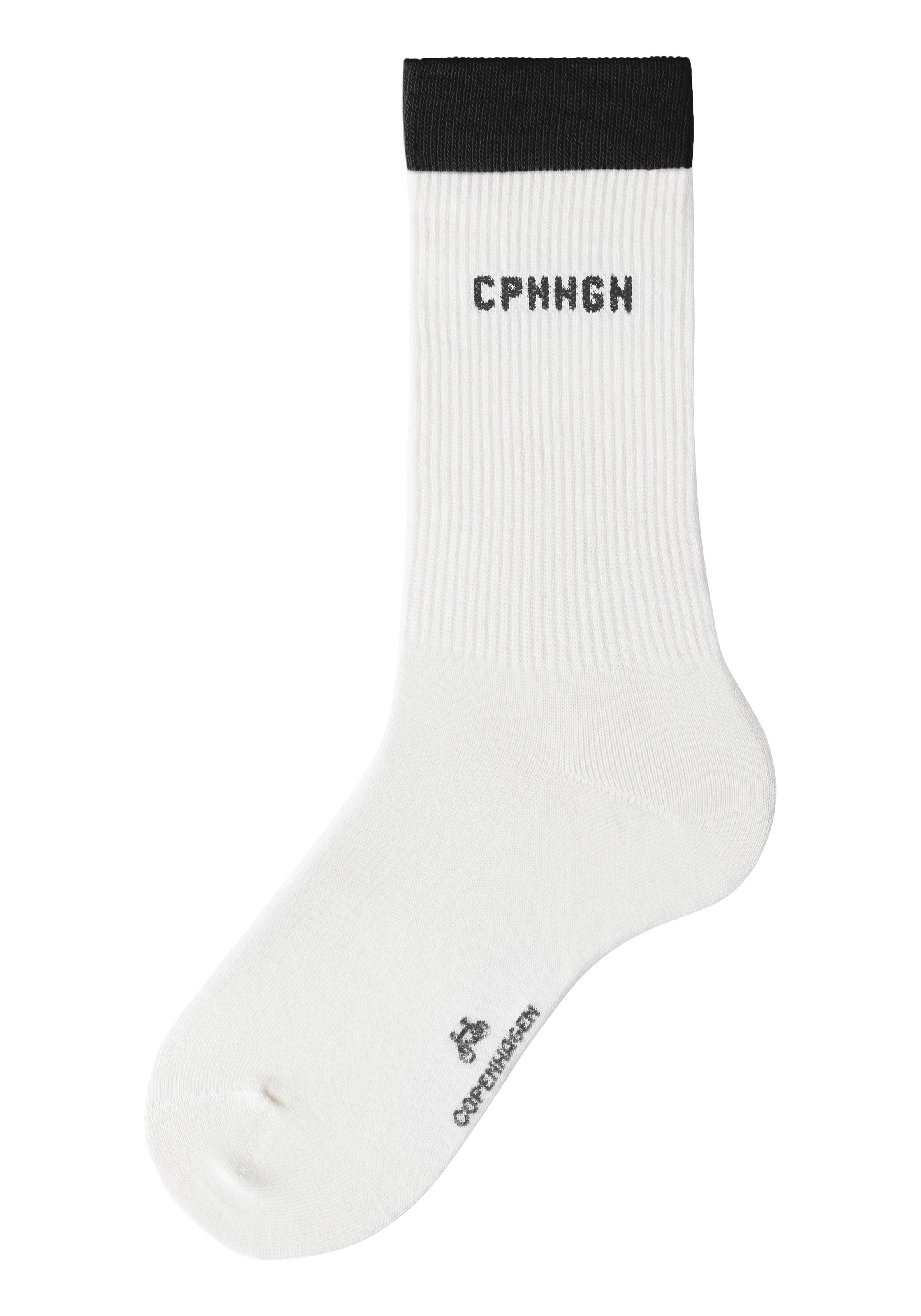 Copenhagen Studios Tennissocken, (Packung, 2 Paar), mit kontrastfarbenem Bund