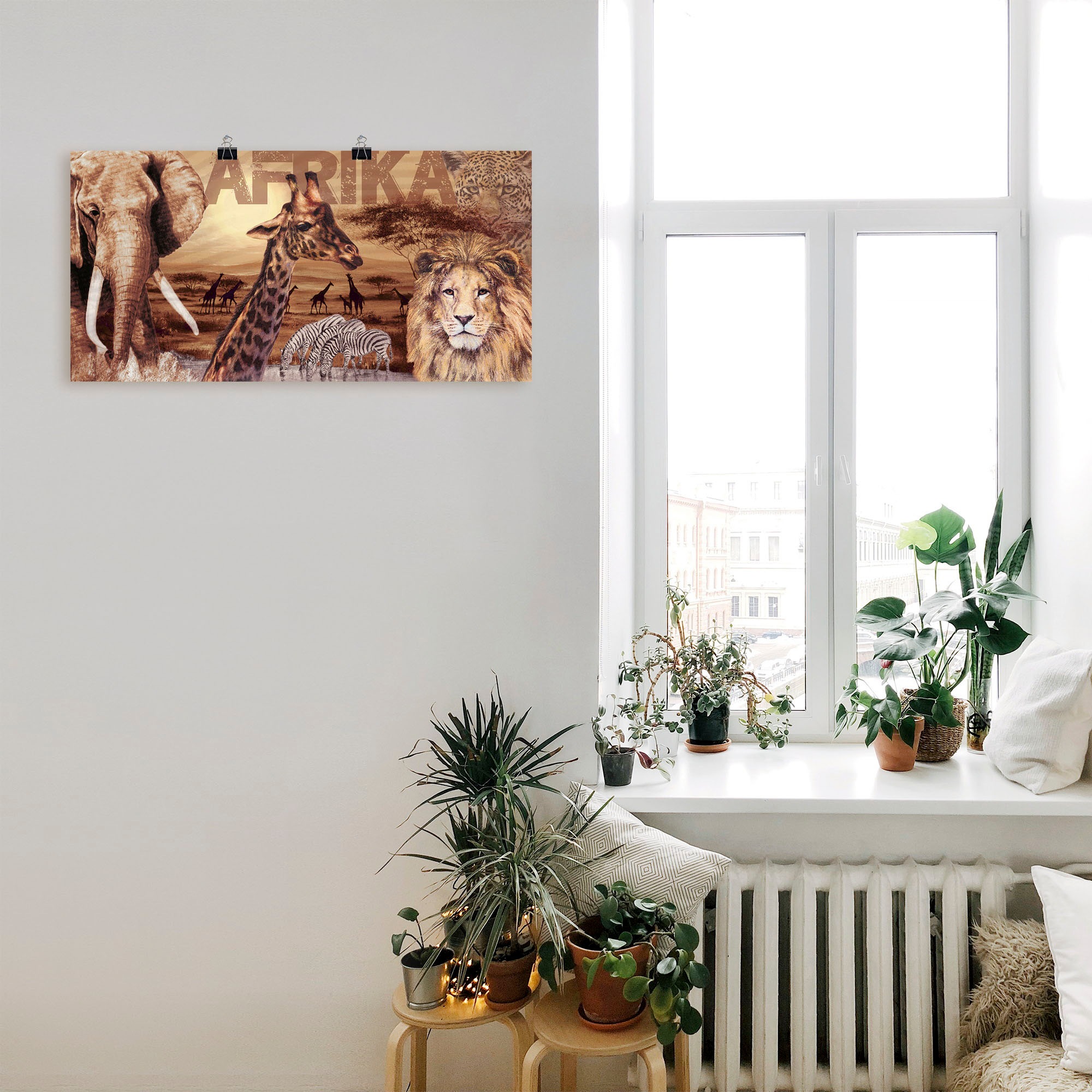 Artland Wandbild »Afrika«, Wildtiere, (1 St.), als Alubild, Outdoorbild, Leinwandbild, Poster, Wandaufkleber