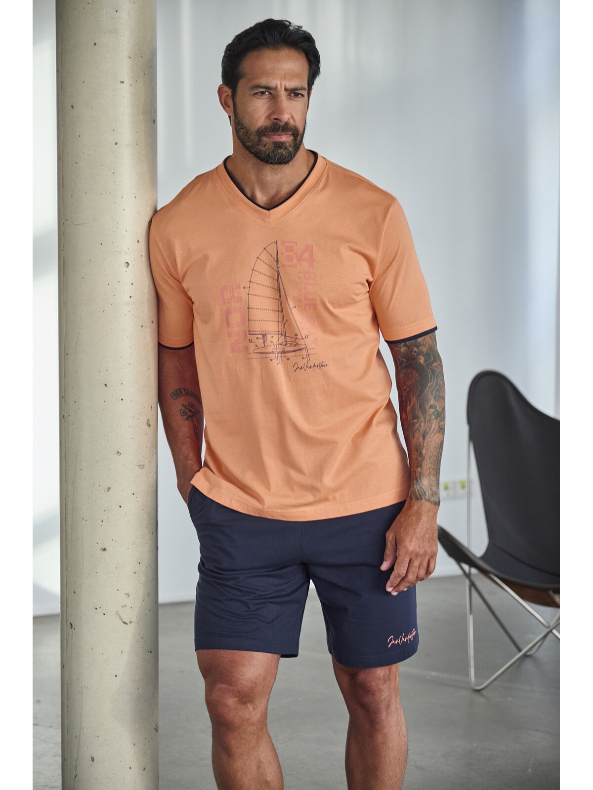 Jan Vanderstorm Schlafanzug »Kurzer Schlafanzug TASON«