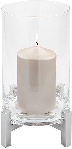 Fink Windlicht »YONO in silberfarben, Größe B/H/T: 18 cm x 29 cm x 18 cm