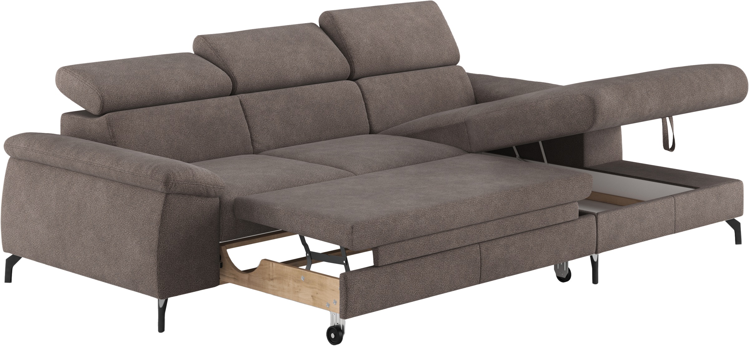 COTTA Ecksofa »Kitty L-Form«, mit Kopfteilverstellung, wahlweise mit Bettfunktion & Bettkasten