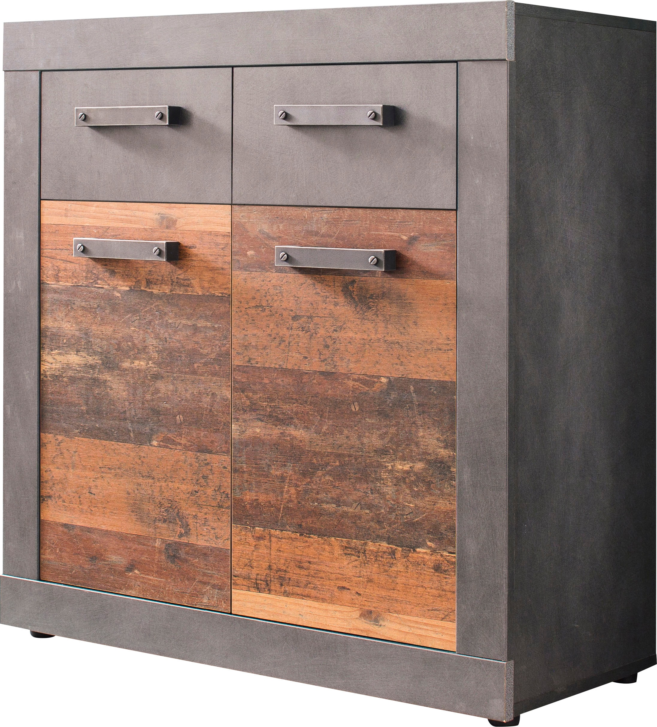 Home affaire Kommode »Ilana« Kommode mit 2 Türen & 2 Schubladen - (B/T/H) 82/37/86 cm
