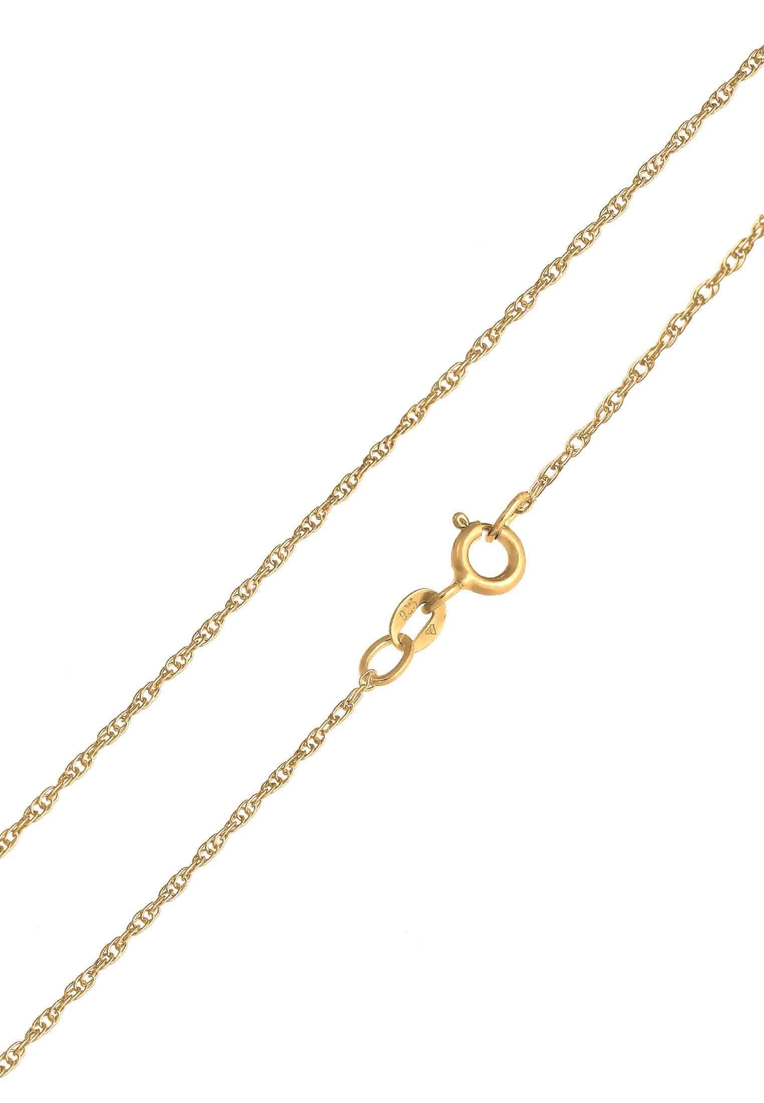 Elli Kette mit Anhänger »Halskette Vintage Ornament Design 925 Silber vergoldet«