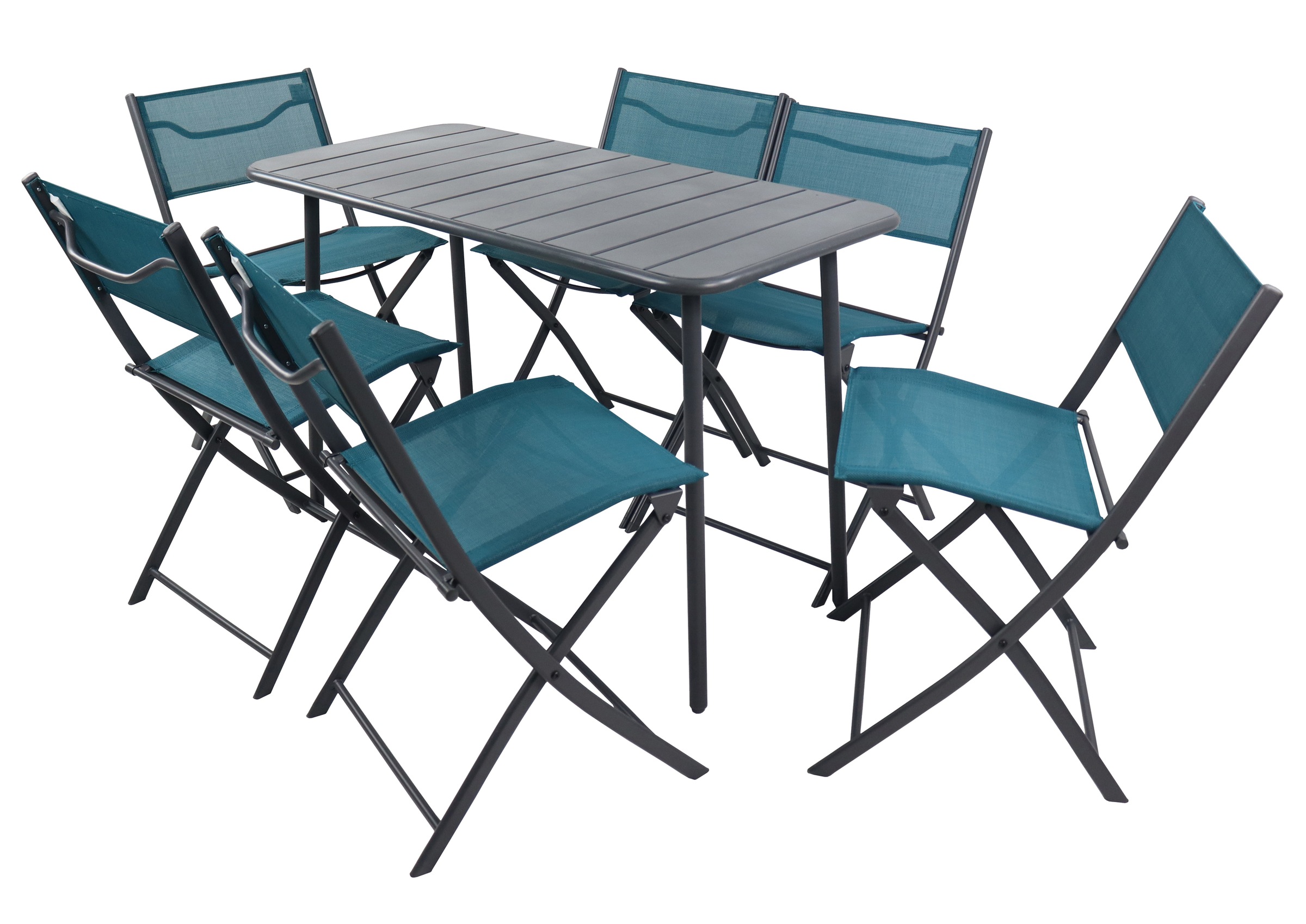 VCM Garten-Essgruppe »VCM 7-tlg Gartenmöbel Set | Sitzgruppe Essgruppe | 1xTisch, 6x Stühle | Tisch Maße ca. H. 72 x B. 110 x T. 55 cm | Klappbar | Garten Set - Sumila«, (7 tlg., Sumila)