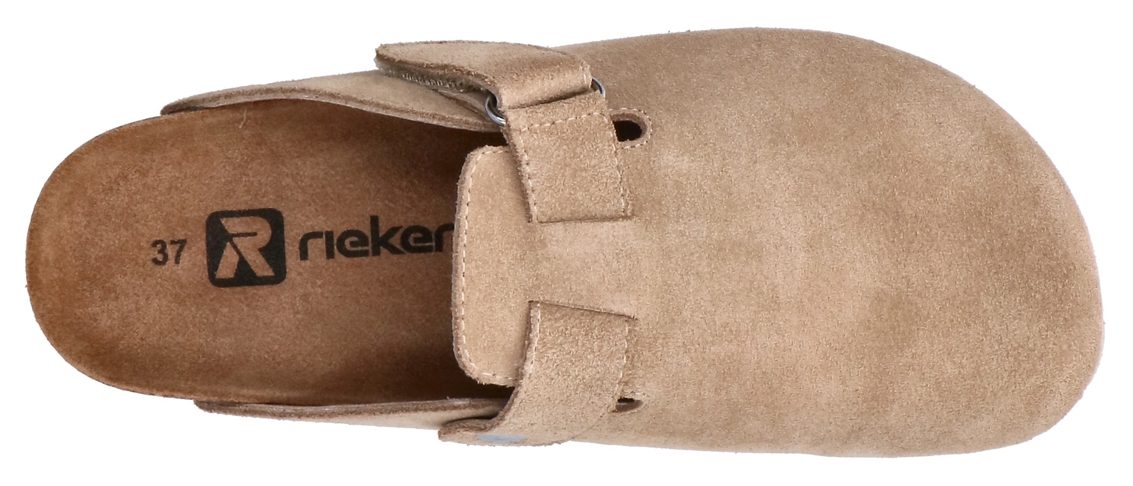 Rieker Clog  Pantolette, Hausschuh, Sommerschuh mit Klettriemchen