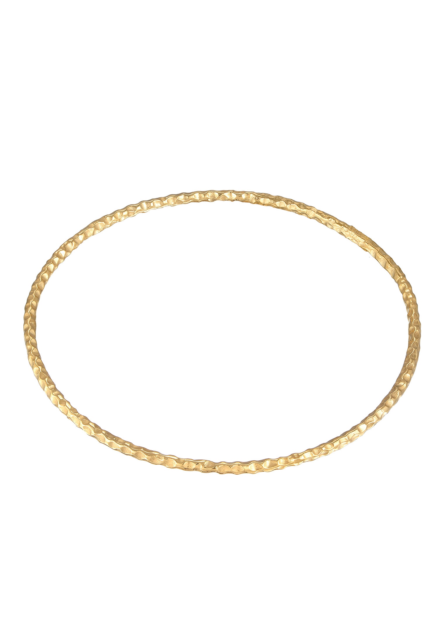 Elli Armkette »Armband Armreif Hammerschlag 925 Silber vergoldet«
