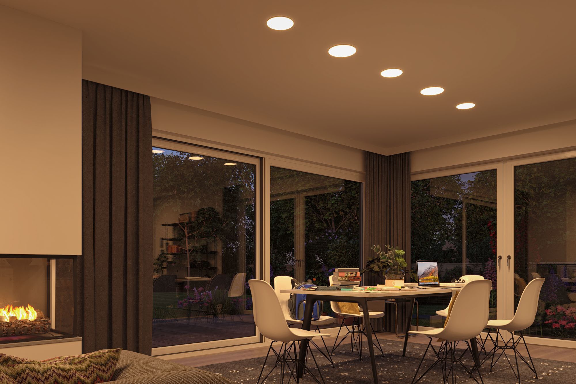 Paulmann LED Bad-Einbauleuchte »Veluna«, Schutzart IP44, 3 Lichtstimmungen möglich, Ø 18,5 cm, inkl. LED Leuchtmittel