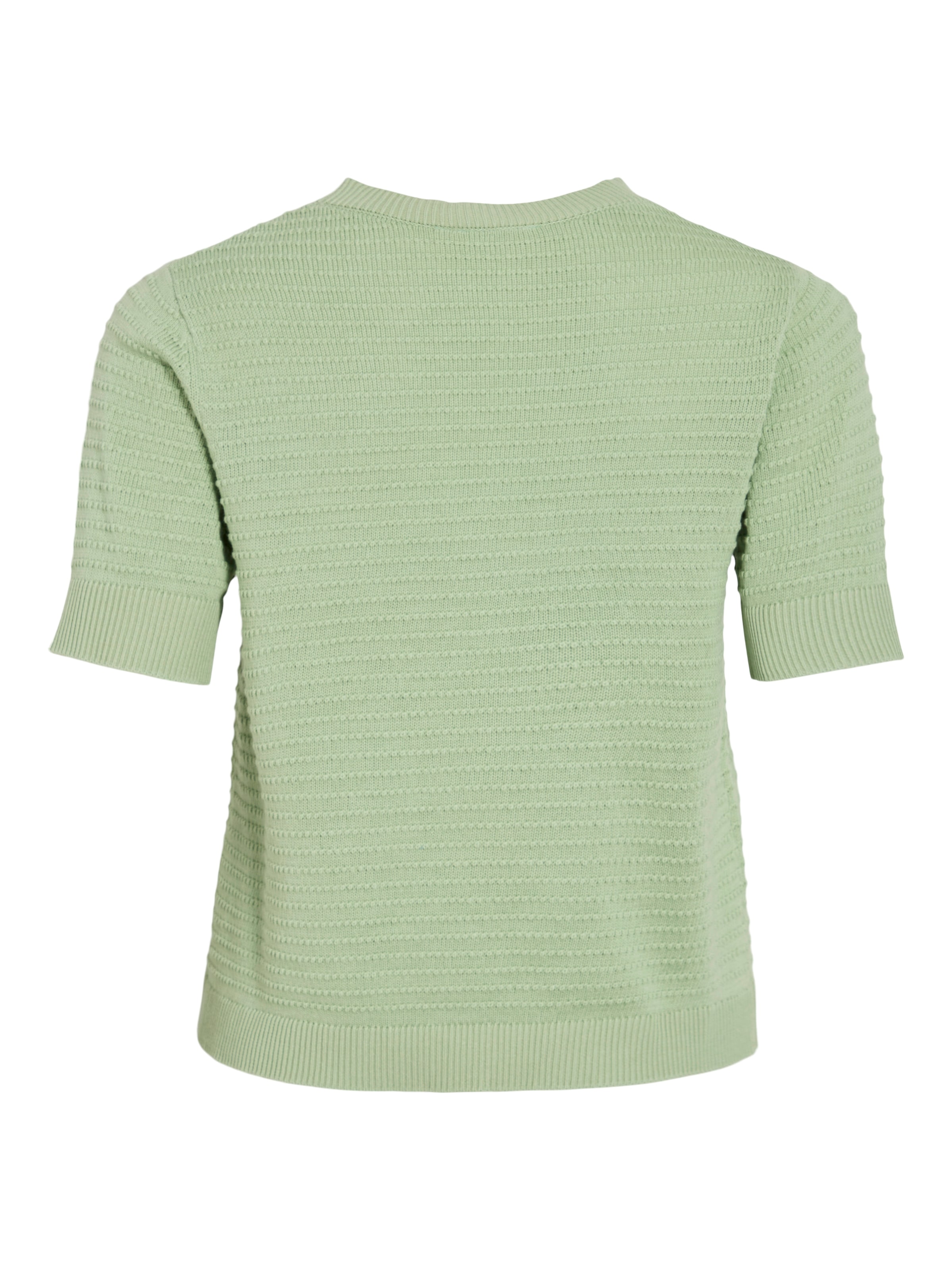 Vila Kurzarmpullover »VILOLLO O-NECK S/S DETAIL KNIT TOP- NOOS«